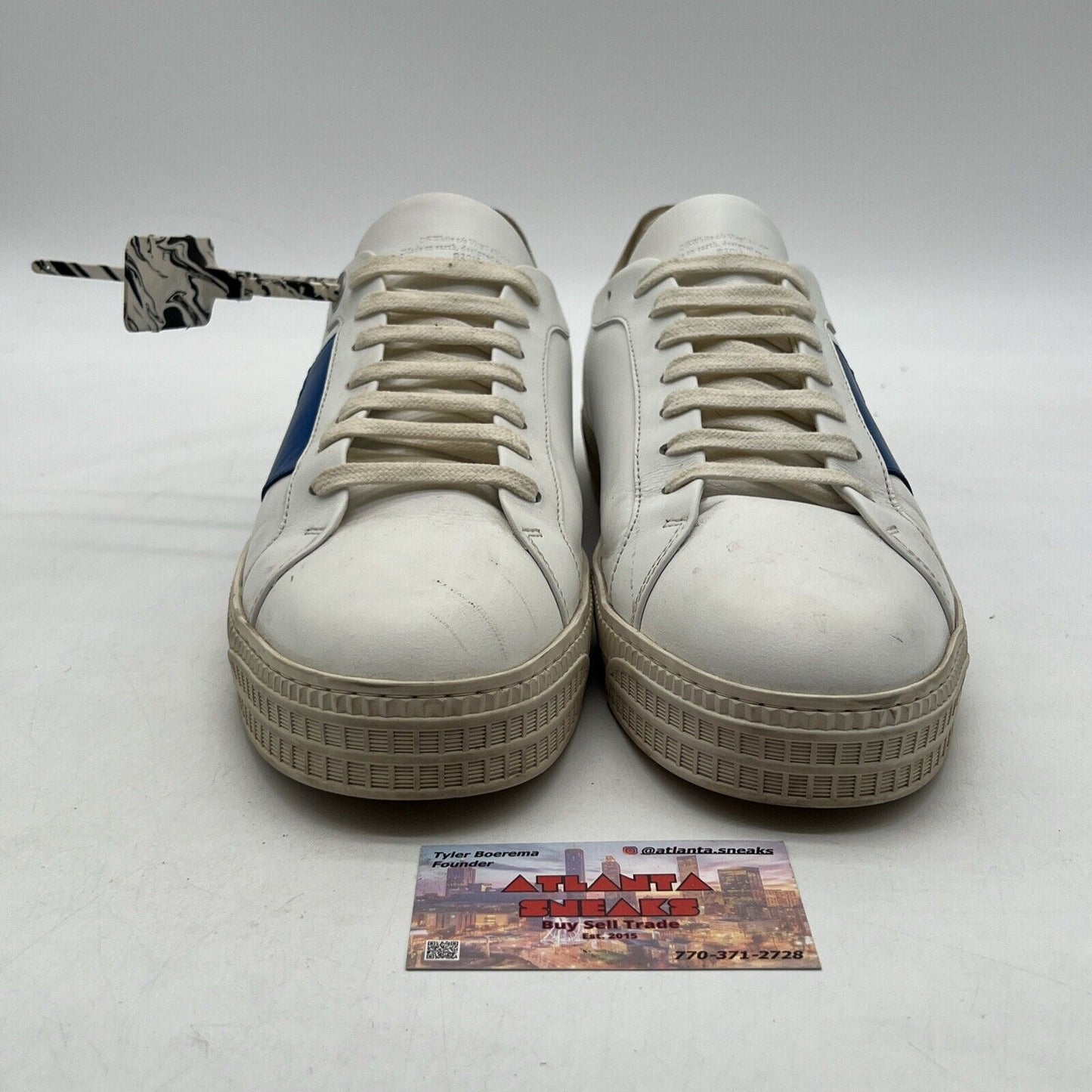 Size 11 - OFF WHITE Arrow Sneaker Low Top Blue White (OMIA177E20LEA0010145)