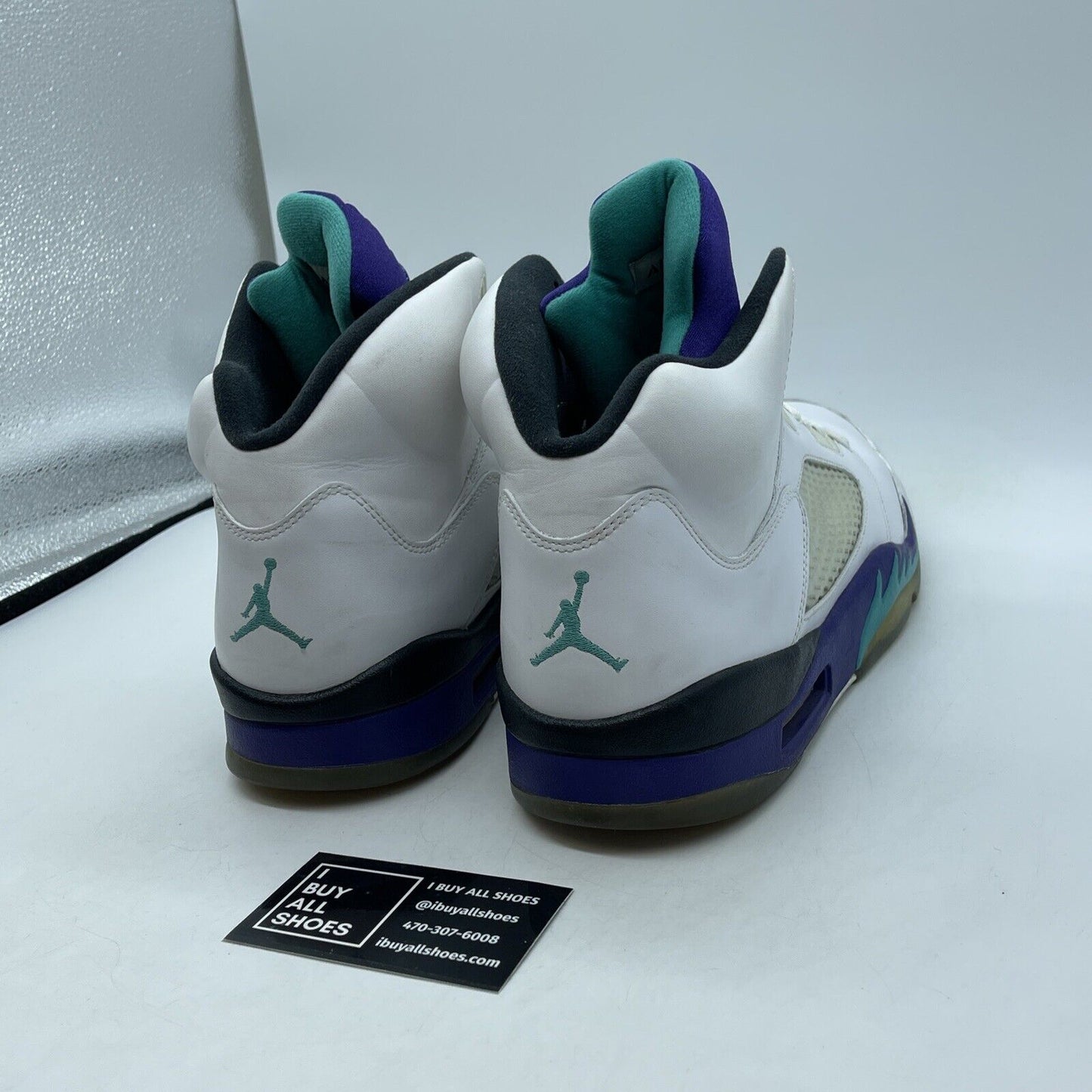 Size 12 - Jordan 5 Retro Grape 2013 White Blue Purple Leather Suede (136027-108)