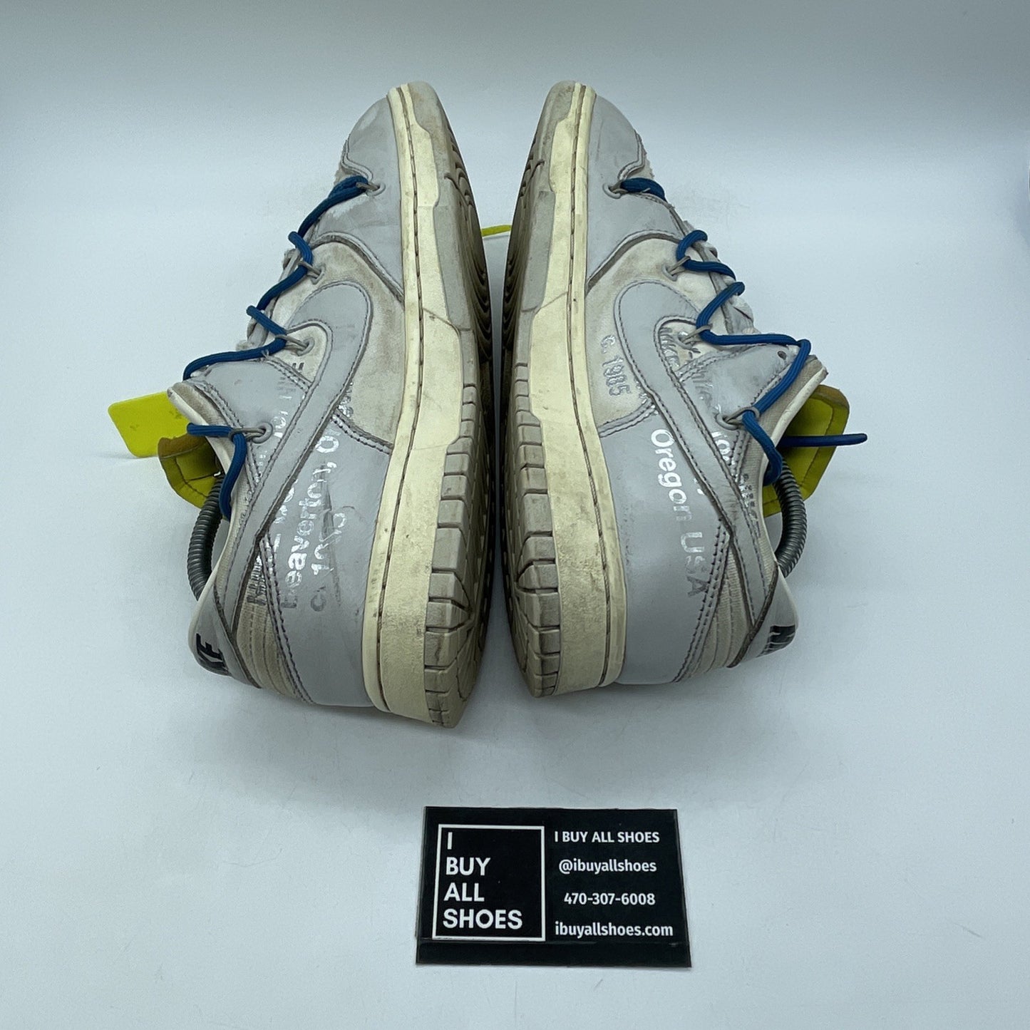 Size 9.5 - Nike Off-White x Dunk Low Lot 10 of 50  Grey Leather (DM1602-112)
