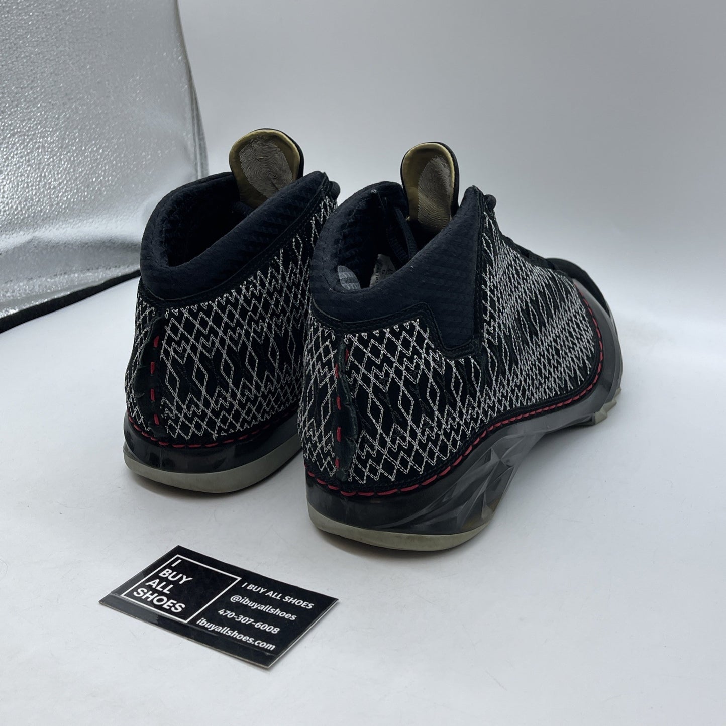 Size 13 - Air Jordan 23 OG Black Stealth White Red Suede (318376-001)