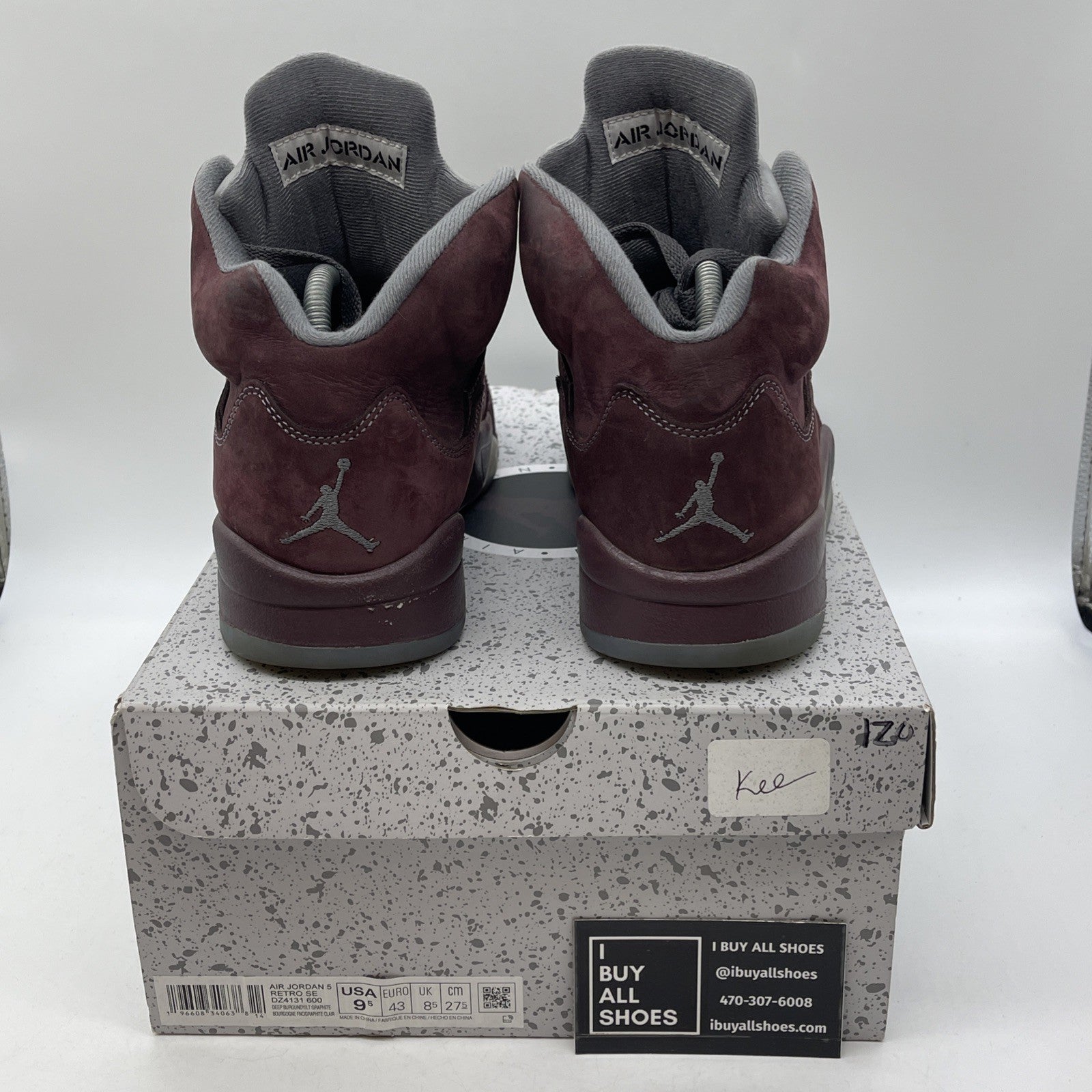 Size 9.5 - Air Jordan 5 Retro SE 2023 Burgundy Grey Suede (DZ4131-600)