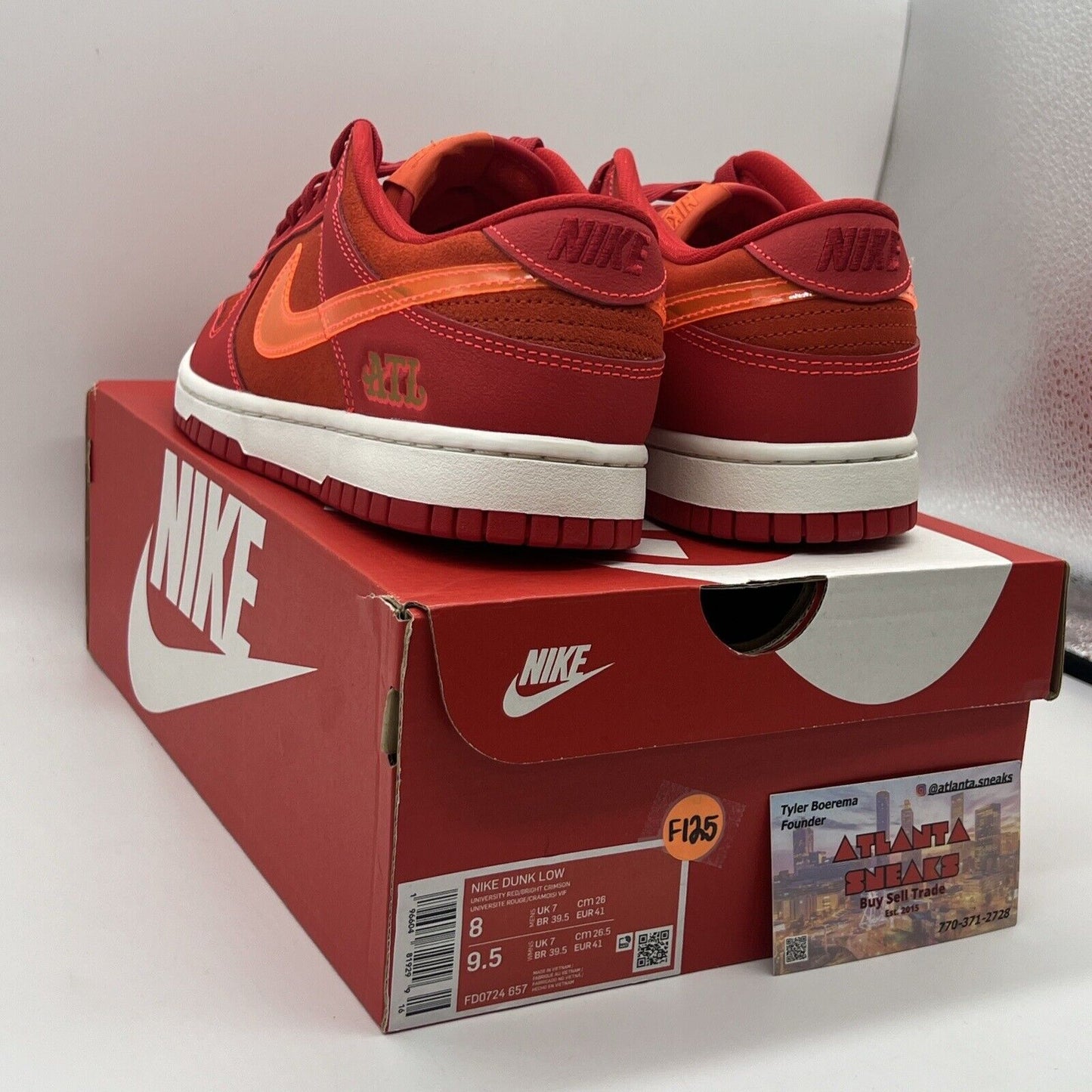 Men's Nike Dunk Low University Red/Bright Crimson (FD0724 657) Brand New Og All