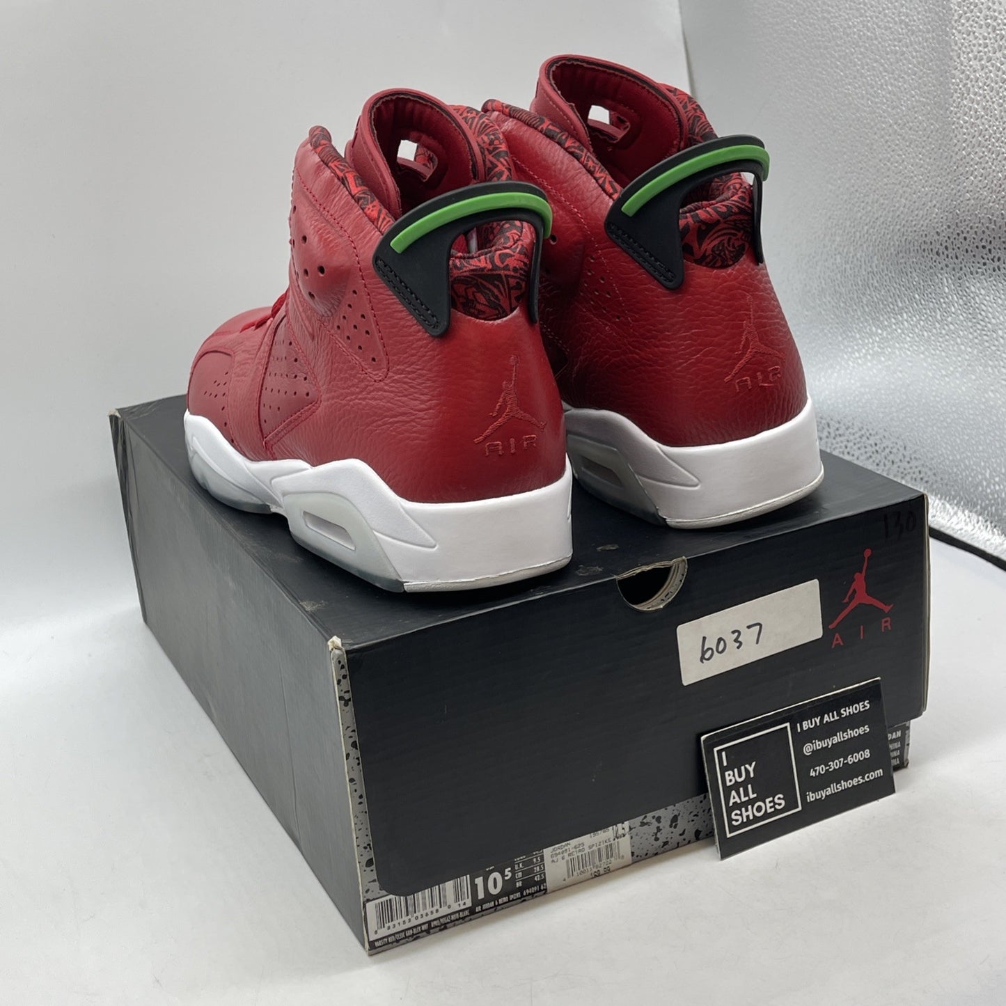 Size 10.5 - Air Jordan 6 Spizike History of Jordan Red Leather (694091-625)