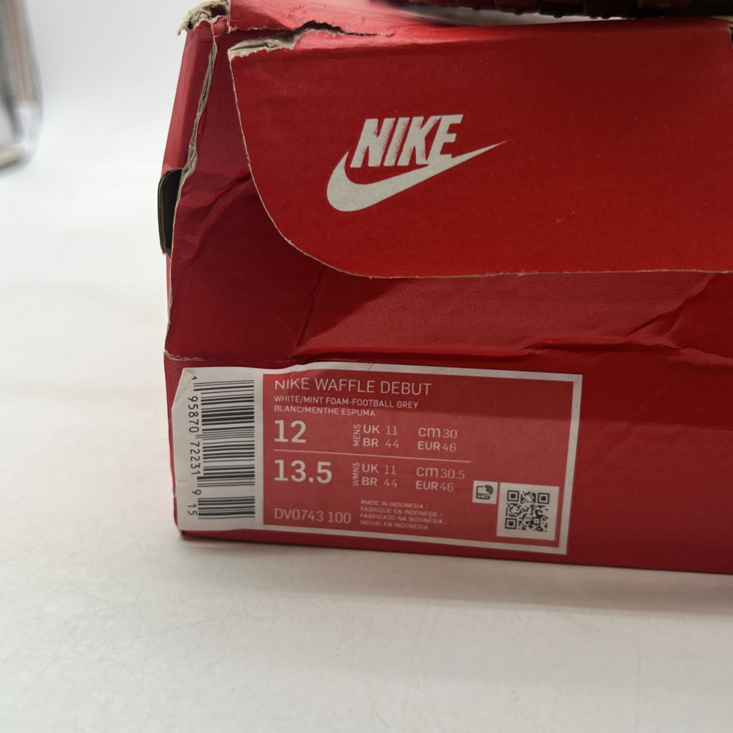 Size 12 - Nike Waffle Debut White Mint Foam Gum (DV0743-100)