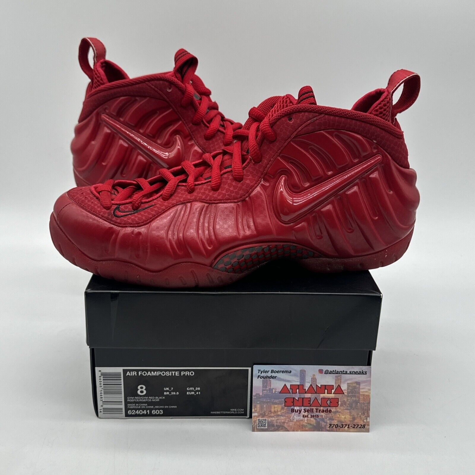 Size 8 - Nike Air Foamposite Pro red october 2015 Gym Red Black Carbon OG All