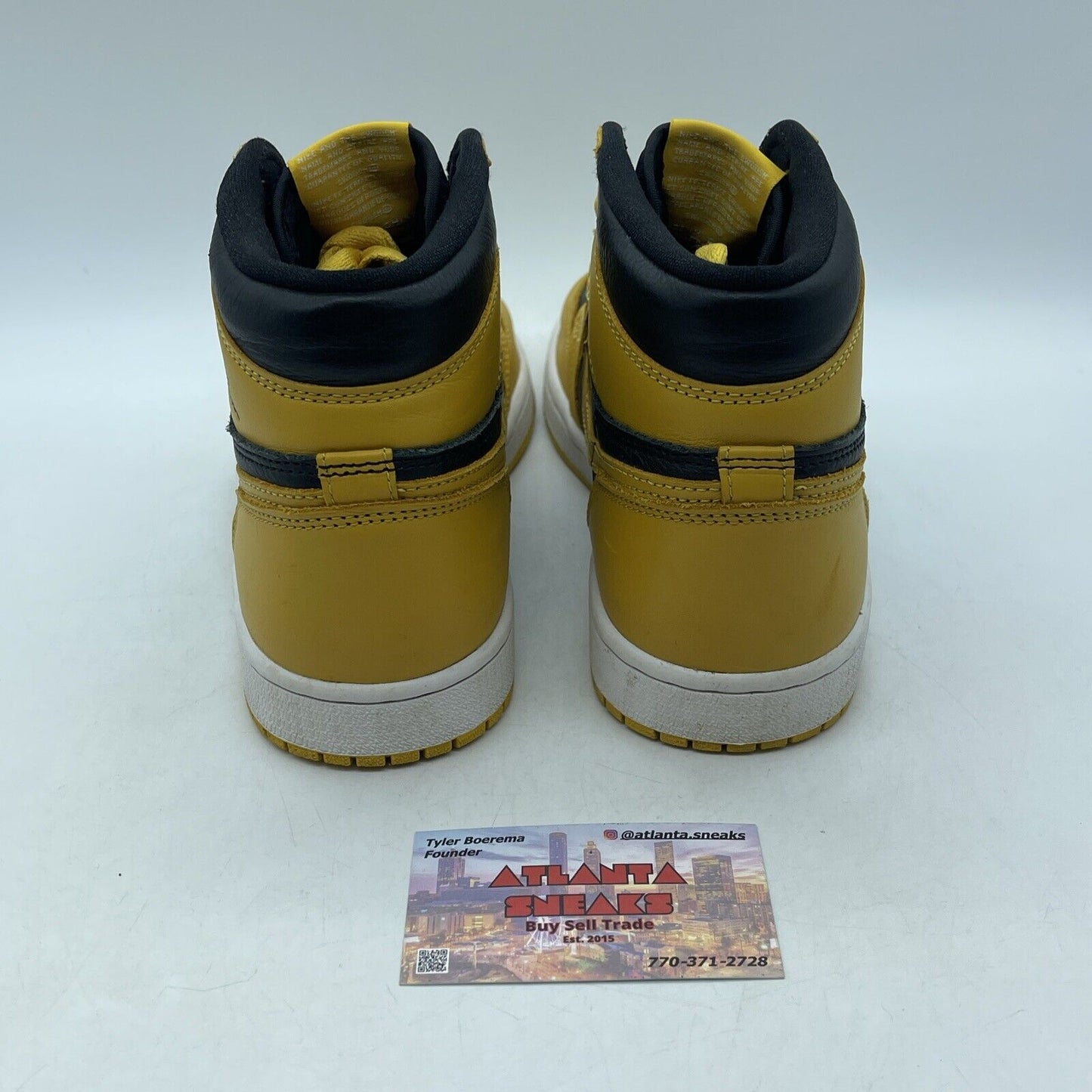 Size 8 - Jordan 1 Retro OG High Pollen Yellow Black White Leather (555088-701)