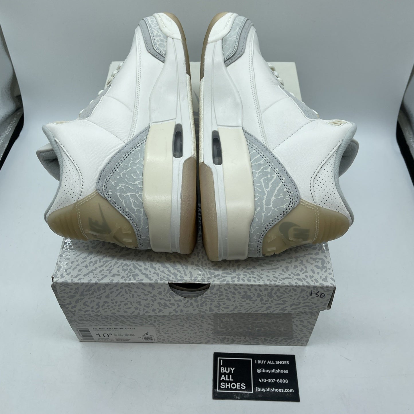 Size 10.5 - Air Jordan 3 Retro Craft Ivory/Grey White Leather (FJ9579-100)