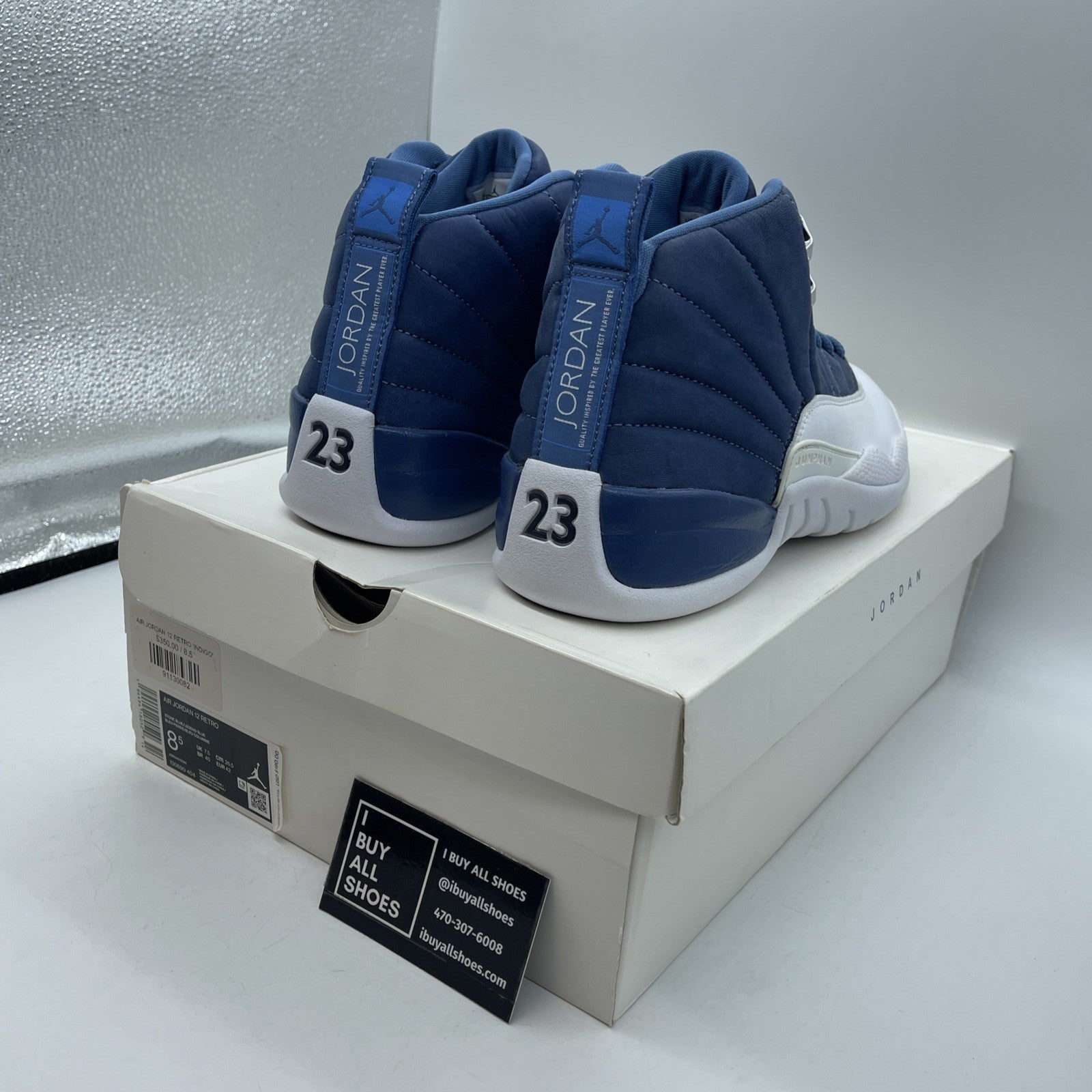 Size 8.5 - Air Jordan 12 Retro Indigo 2020 Suede Leather (130690-404)