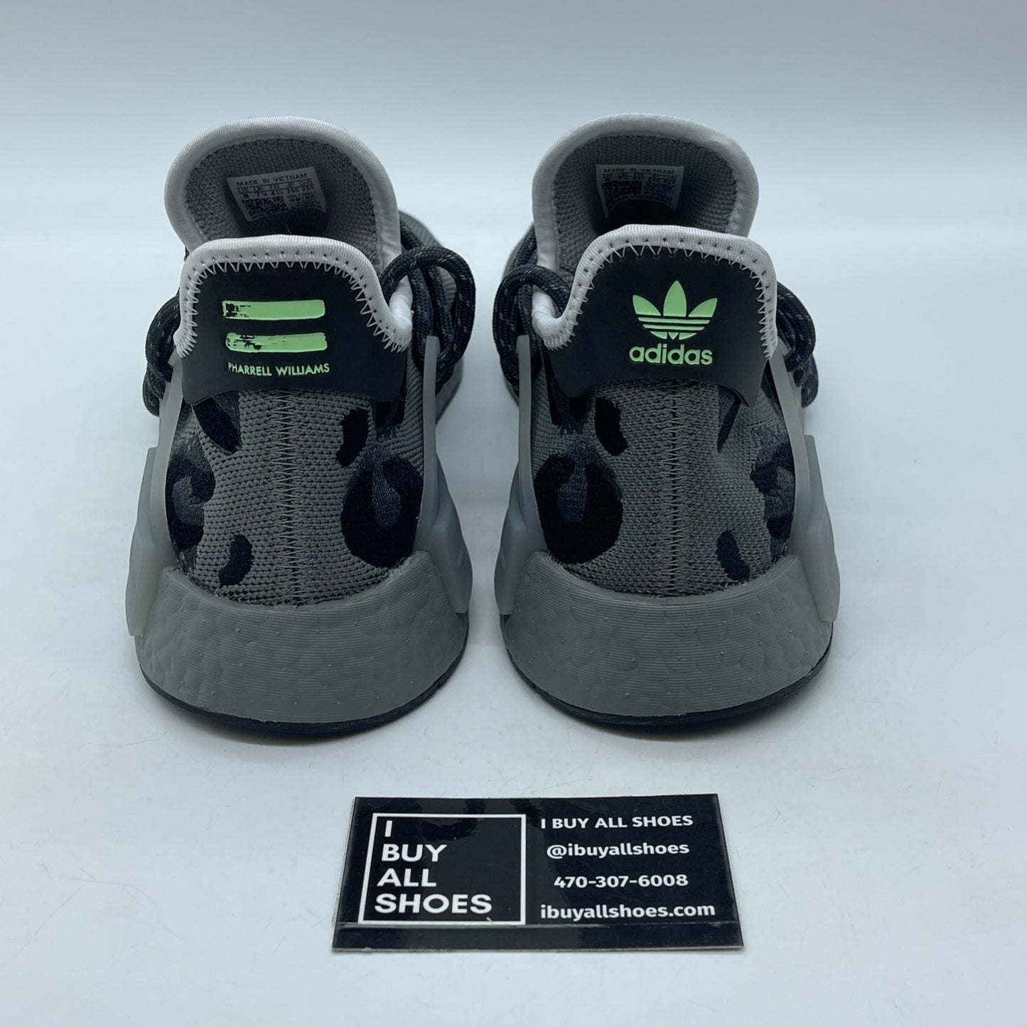 Size 8 - Pharrell X Adidas Nmd Hu Animal Print Grey Black Suede (ID1531)