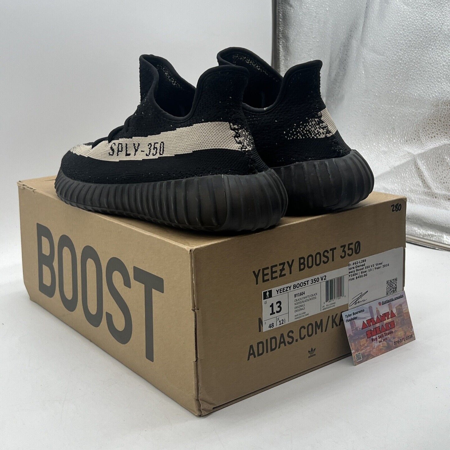 Size 13 - adidas Yeezy Boost 350 V2 Low Oreo Black (BY1604)