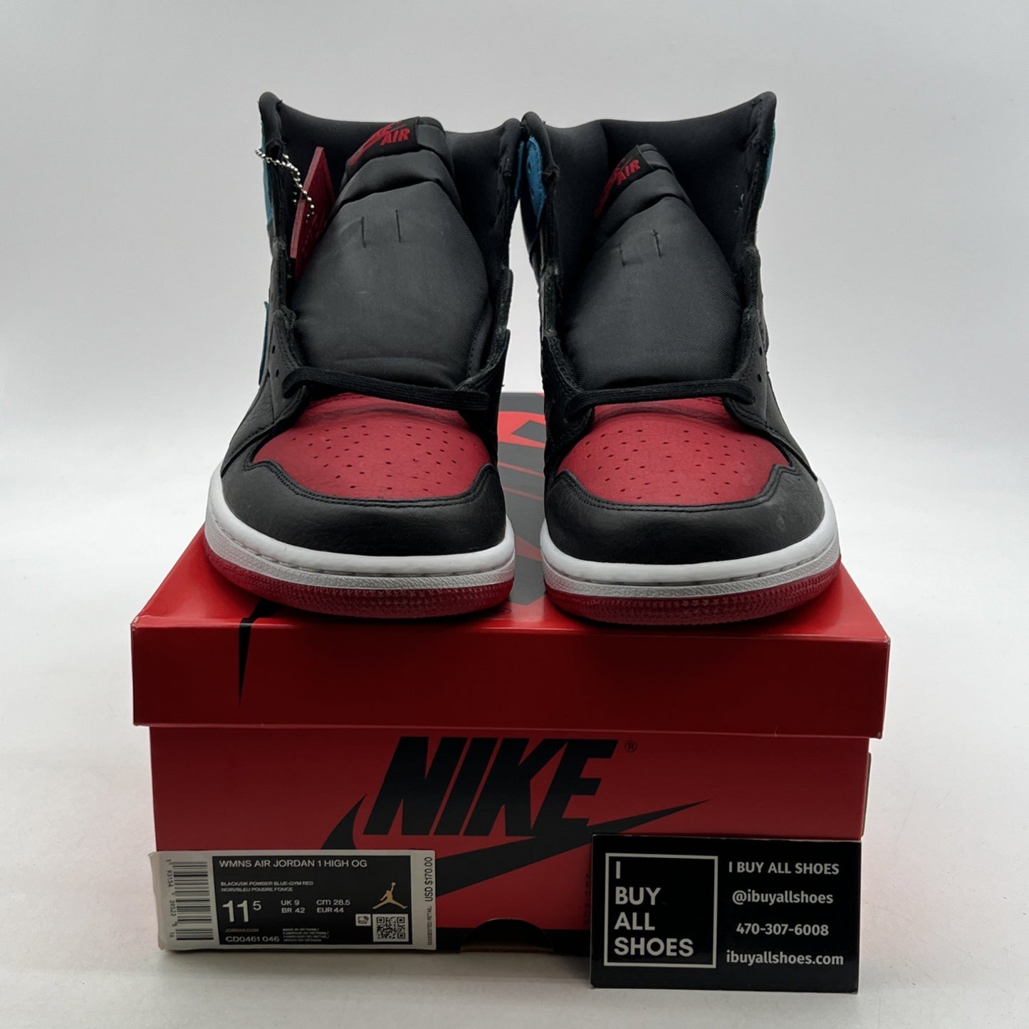 Size 11.5 - Air Jordan 1 High OG UNC To Chicago 2020 (CD0461-046)
