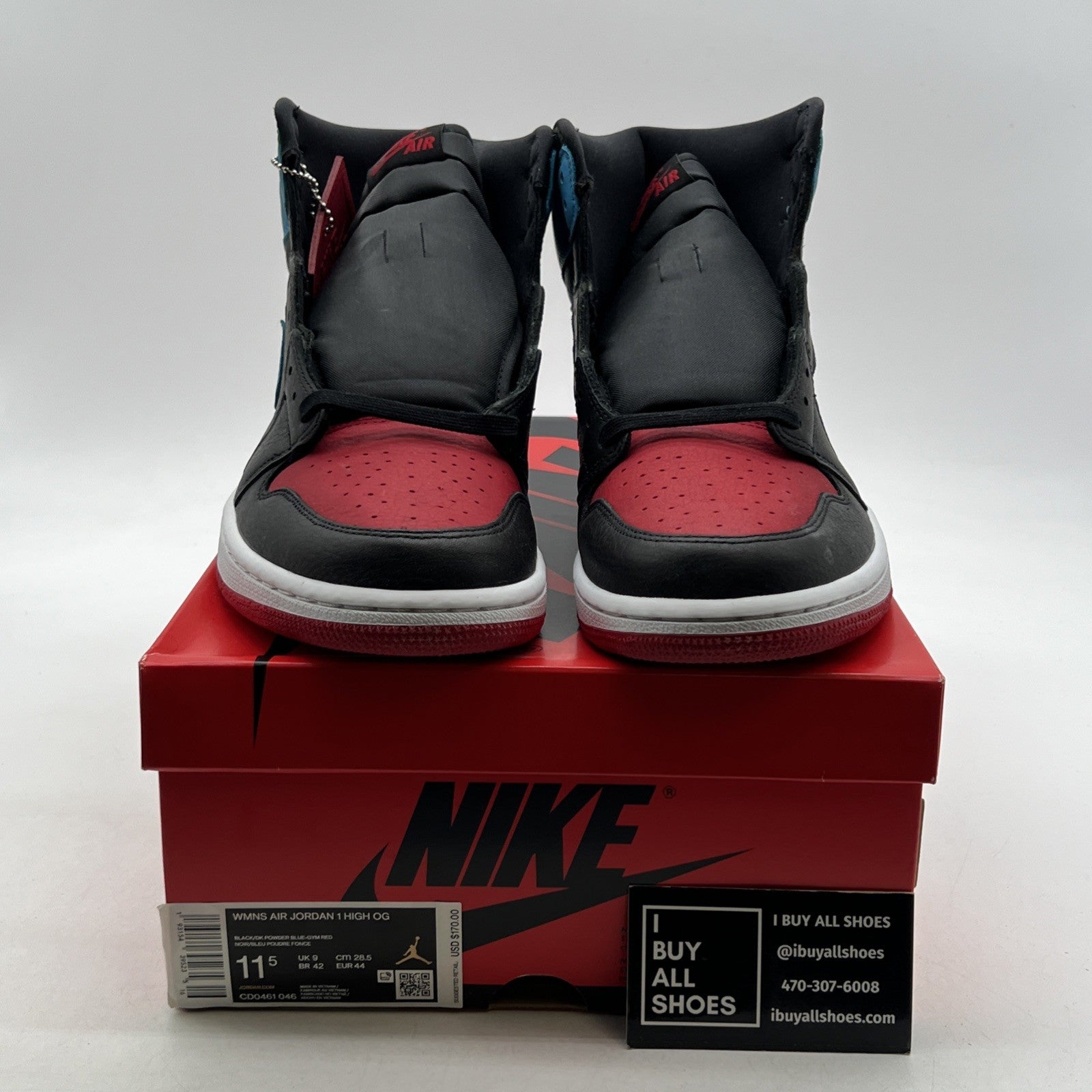 Size 11.5 - Air Jordan 1 High OG UNC To Chicago 2020 (CD0461-046)