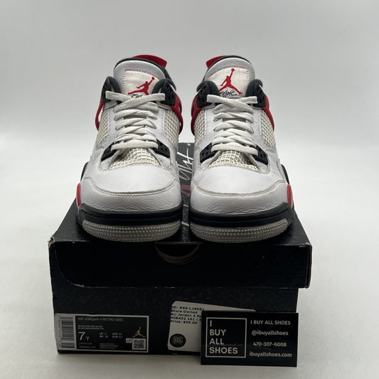 Size 7 - Air Jordan 4 Retro Mid Red Cement (408452-161)