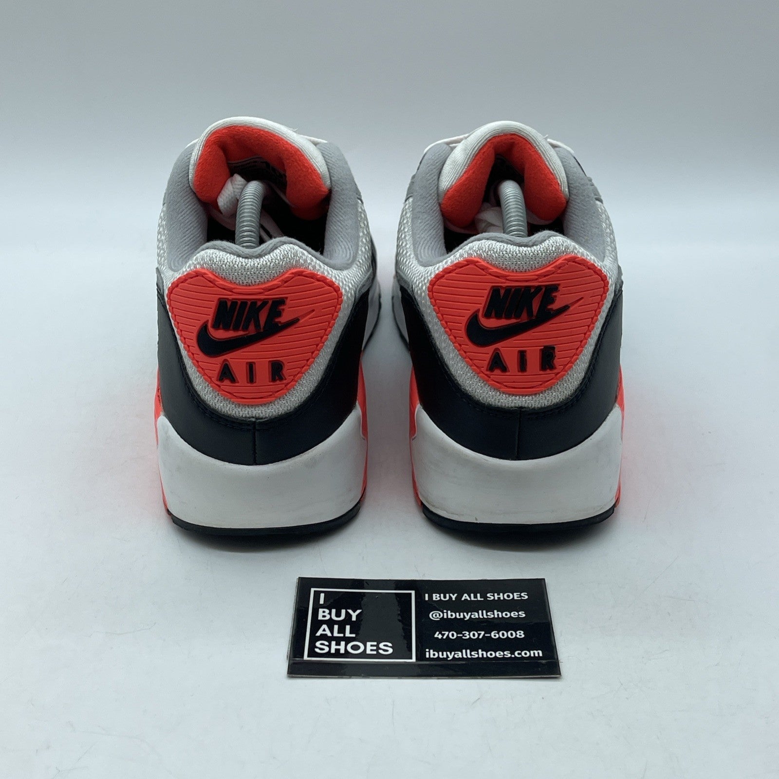 Size 10.5 - Nike Air Max 90 2020 Infrared Grey Black Suede Leather (CT1685-100)