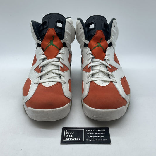 Size 11 - Air Jordan 6 Retro Gatorade Orange White Suede Leather (384664-145)