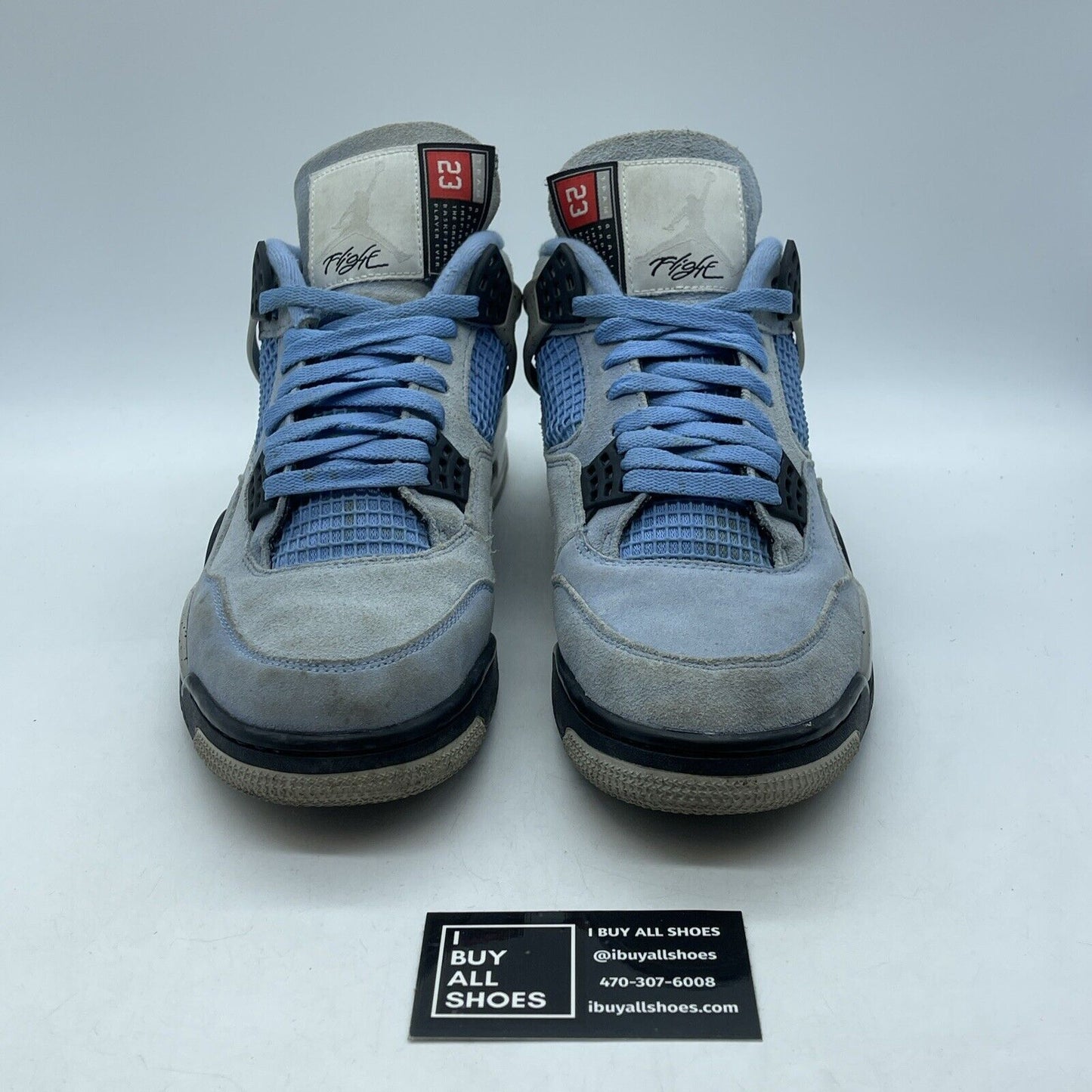 Size 11.5 - Jordan 4 Retro Mid University Blue Black Grey Suede (CT8527-400)