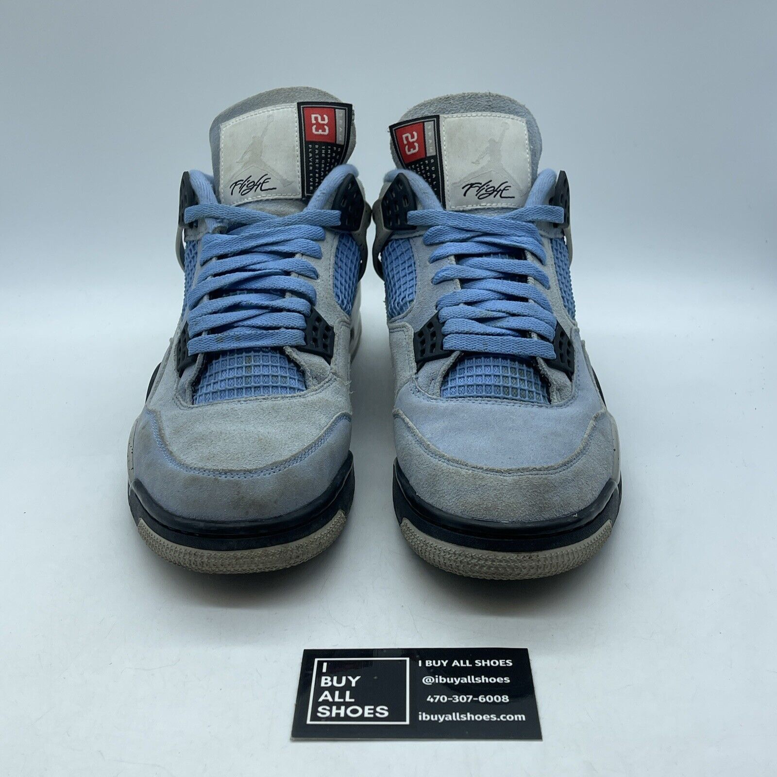 Size 11.5 - Jordan 4 Retro Mid University Blue Black Grey Suede (CT8527-400)