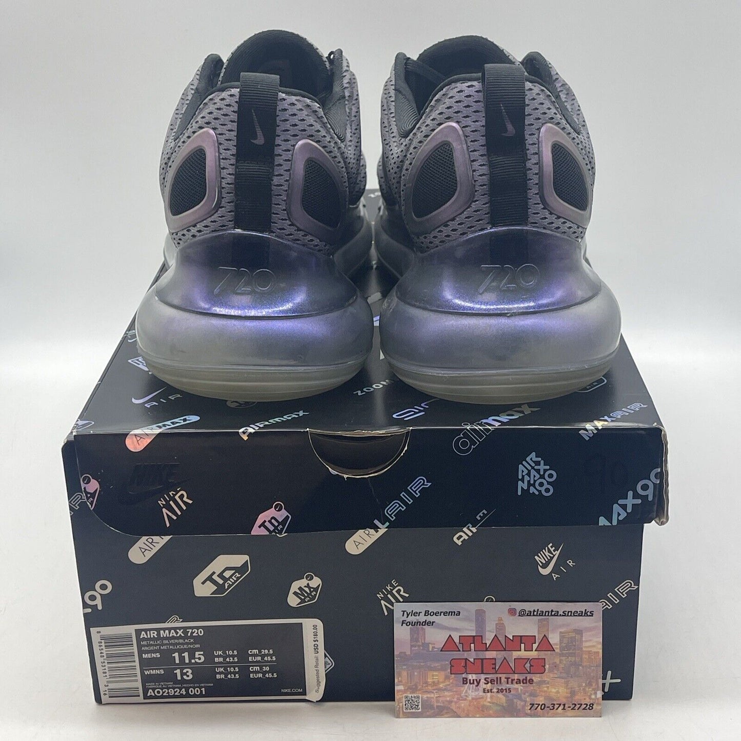 Size 11.5 - Nike Air Max 720 Northern Lights Night Purple Black (AO2924-001)