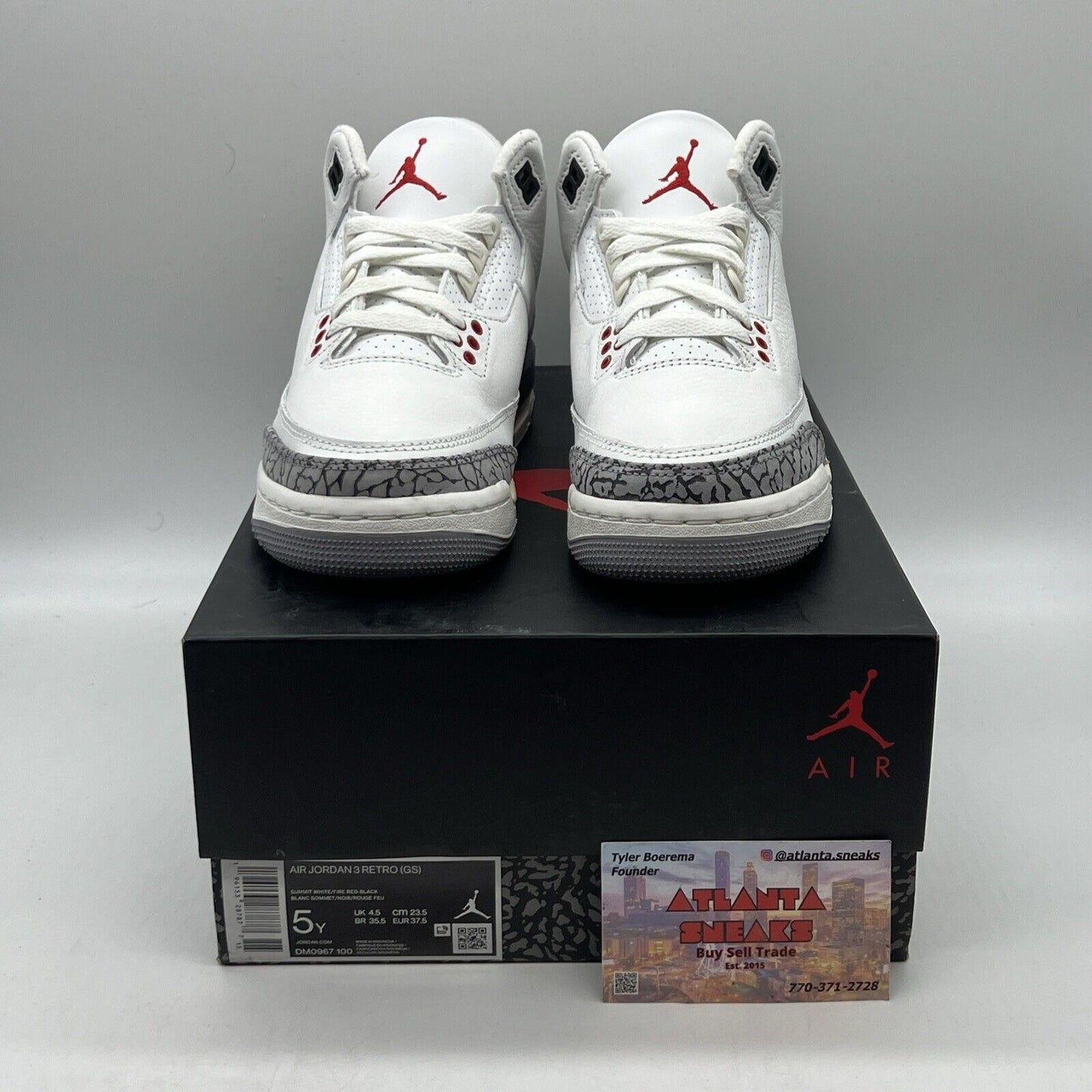 Size 5 - Jordan 3 Retro Mid White Cement Reimagined Brand New Og All