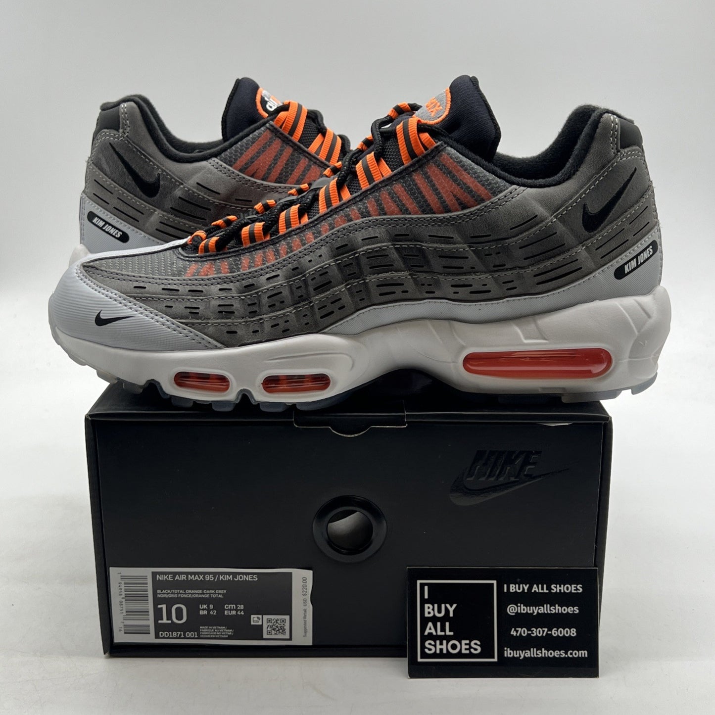 Size 10 - Nike Kim Jones x Air Max 95 Total Orange (DD1871-001)