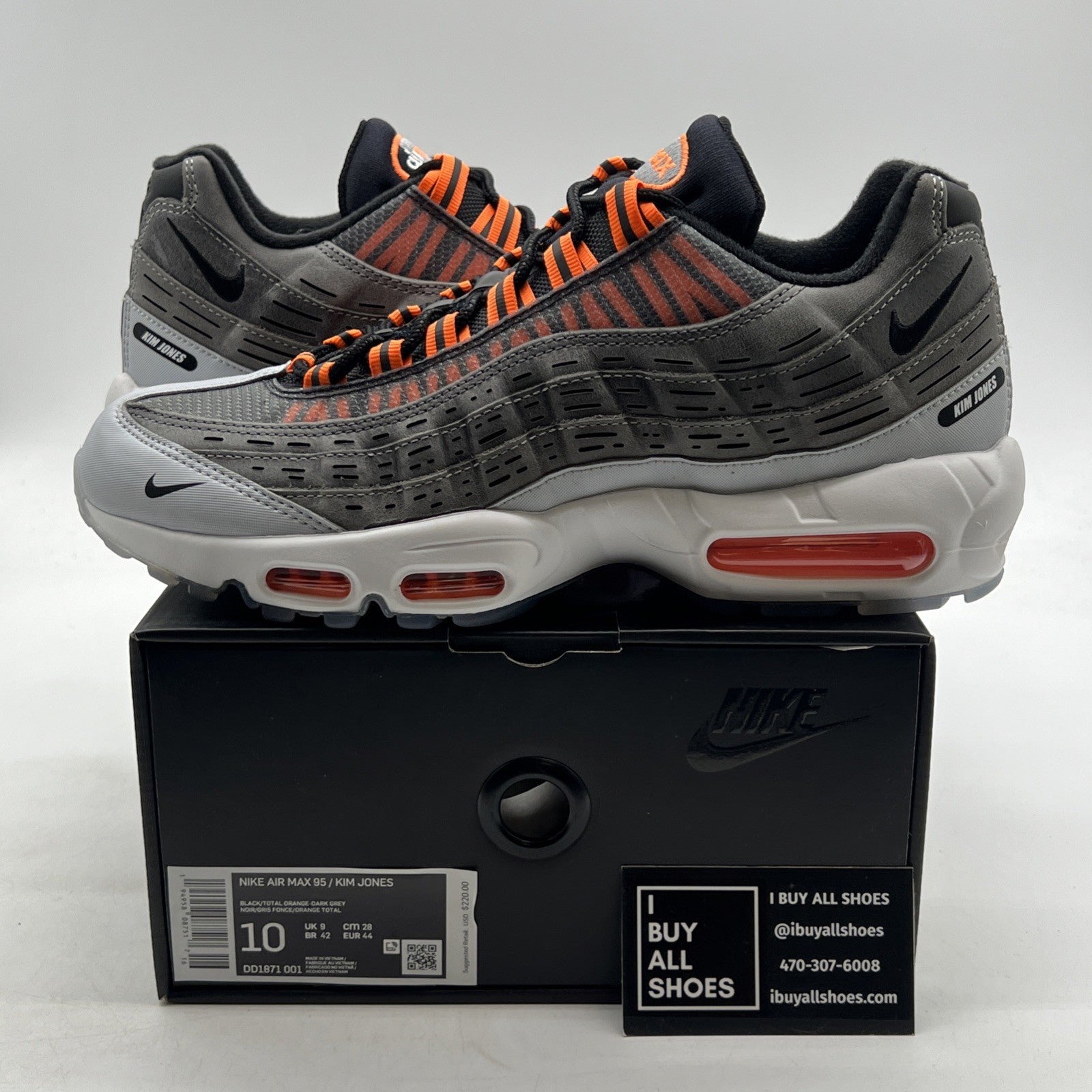 Size 10 - Nike Kim Jones x Air Max 95 Total Orange (DD1871-001)