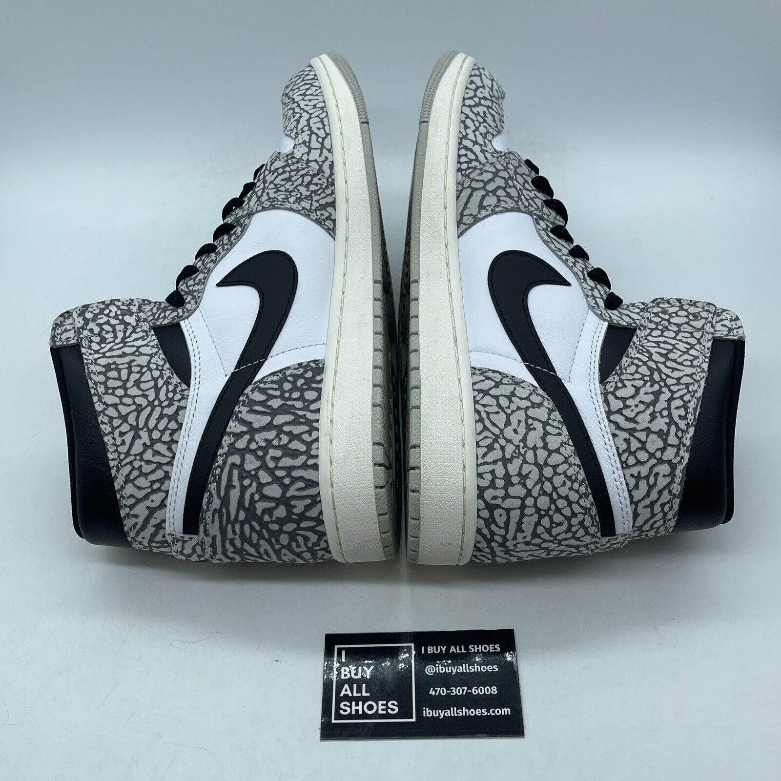 Size 11.5 - Air Jordan 1 Retro OG High White Cement Black Grey (DZ5485-052)