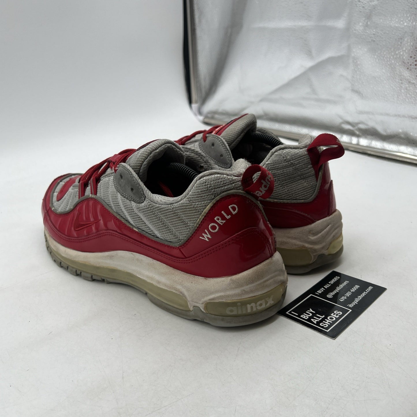 Size 11.5 - Nike Supreme x Air Max 98 Red (844694-600)
