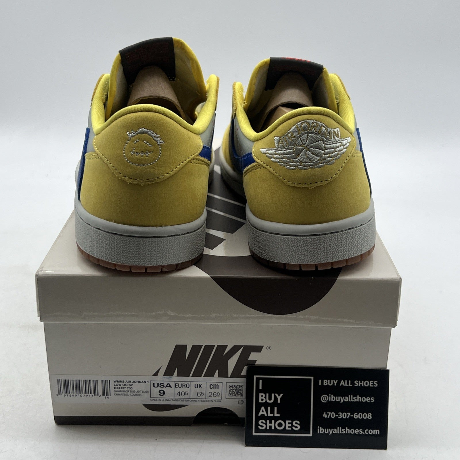 Size 9 - Travis Scott x Air Jordan 1 Retro OG SP Low Canary W (DZ4137-700)