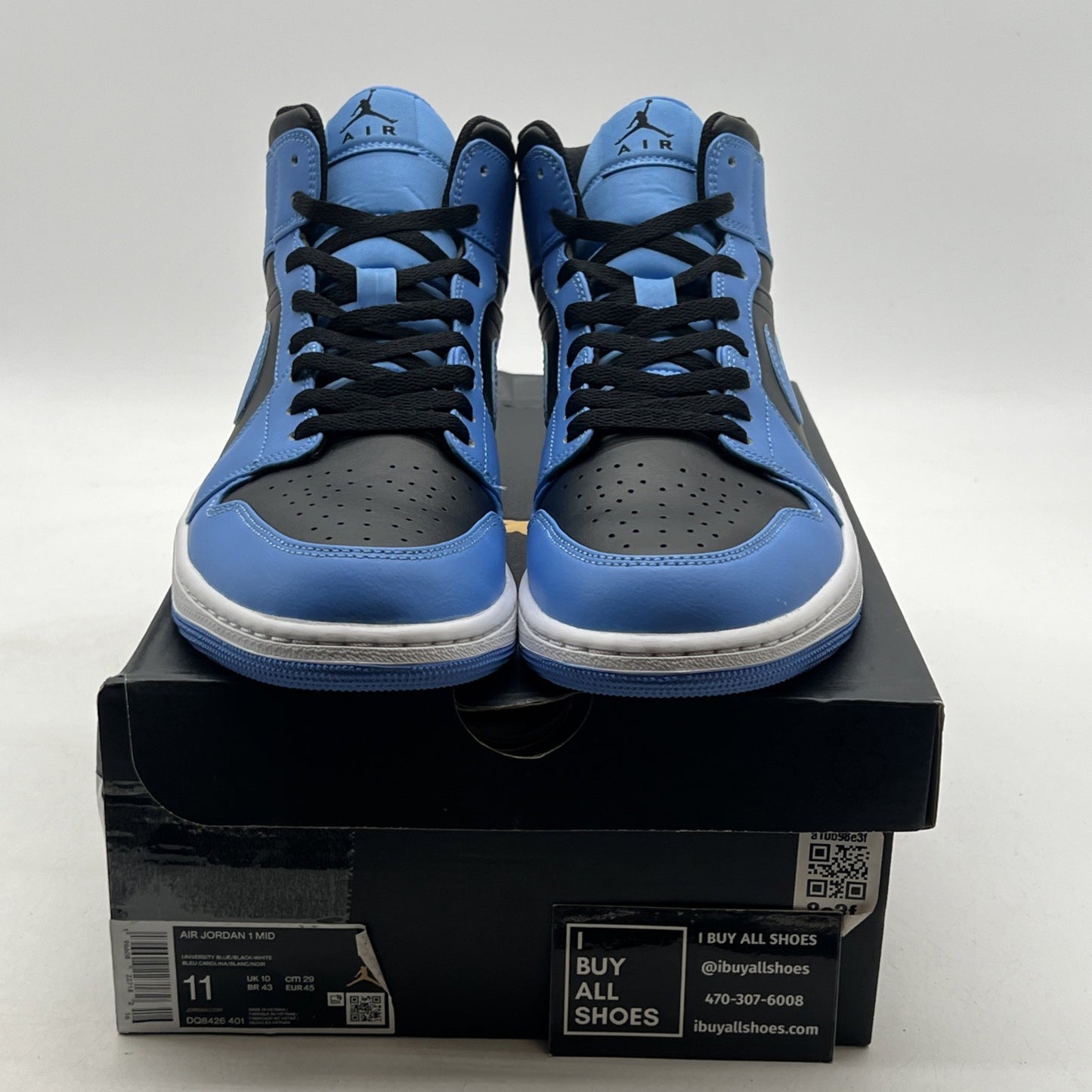 Size 11 - Air Jordan 1 Mid University Blue Black (DQ8426-401)