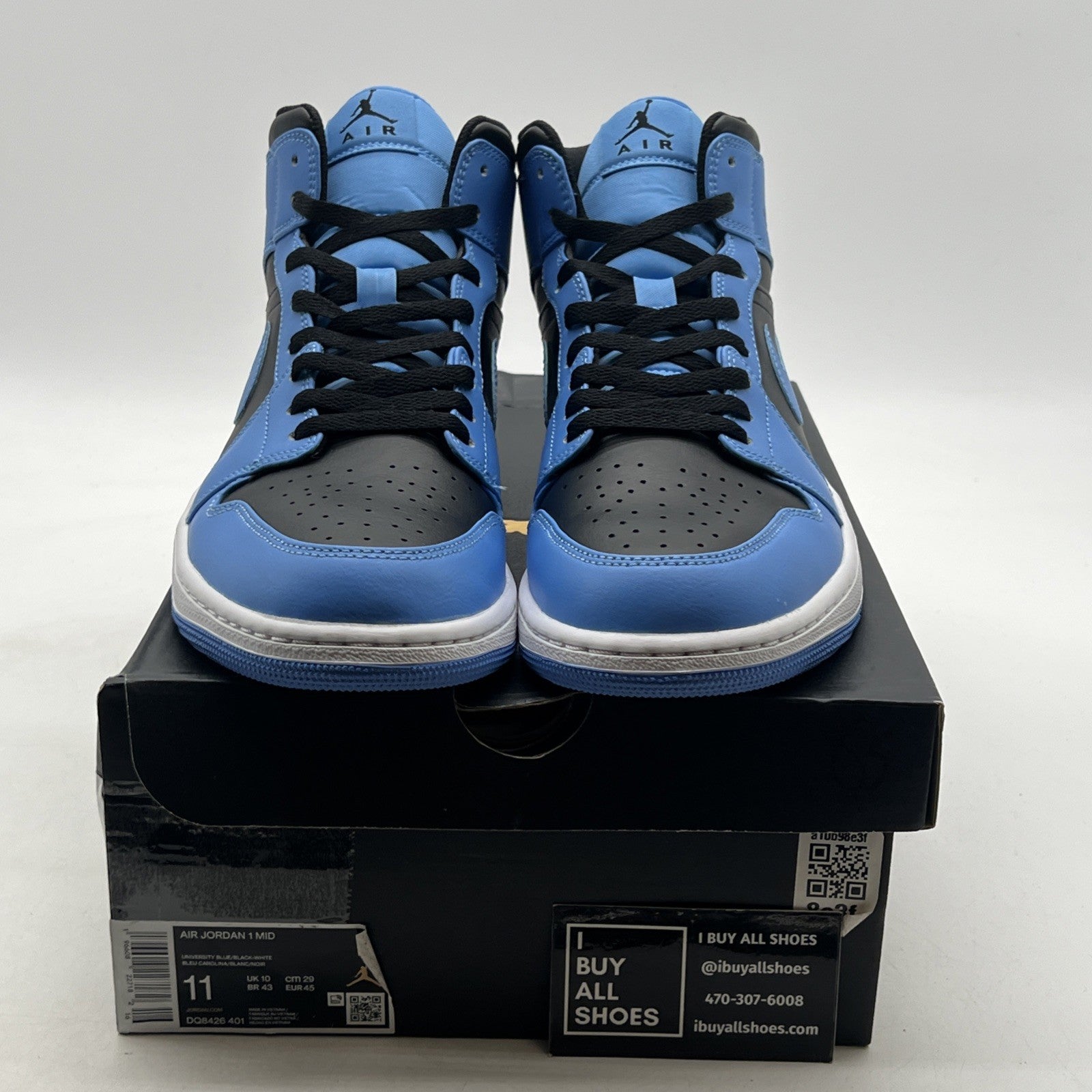 Size 11 - Air Jordan 1 Mid University Blue Black (DQ8426-401)