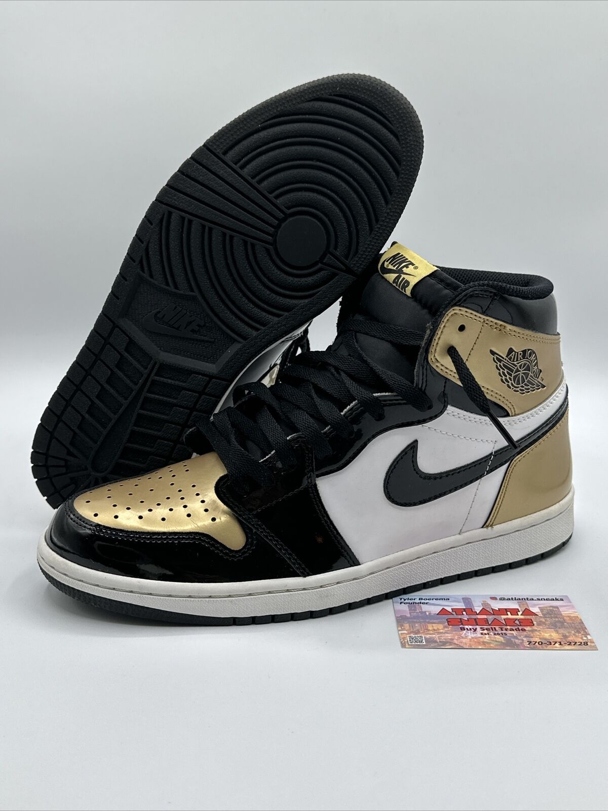Size 10.5 - Jordan 1 Retro High OG NRG Gold Toe 2018