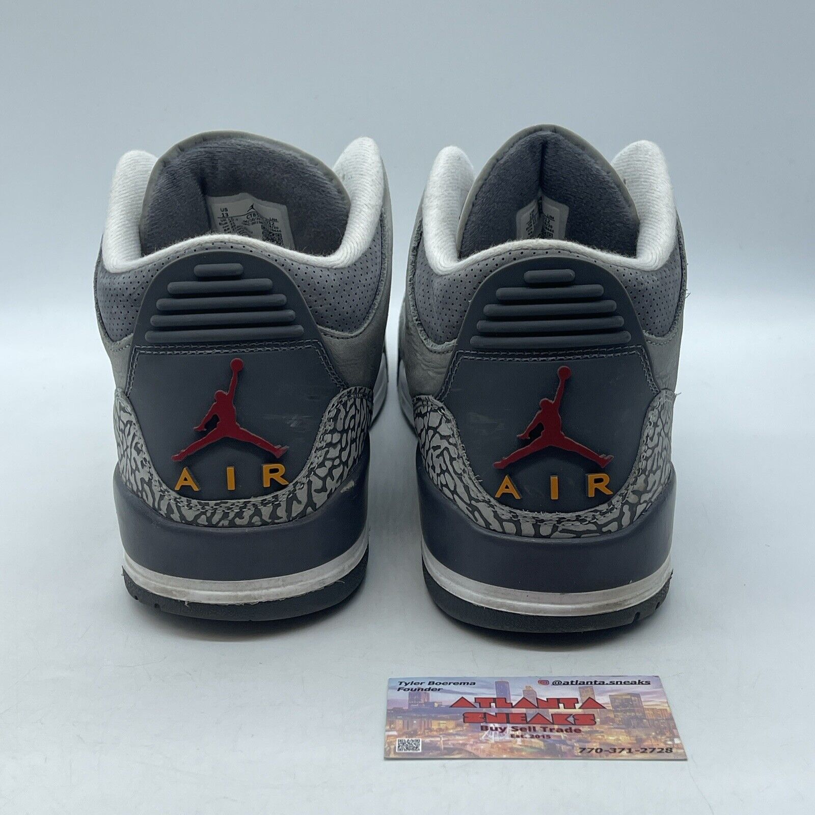 Size 13 - Jordan 3 Retro Mid Cool Grey White Black Red Orange (CT8532-012)