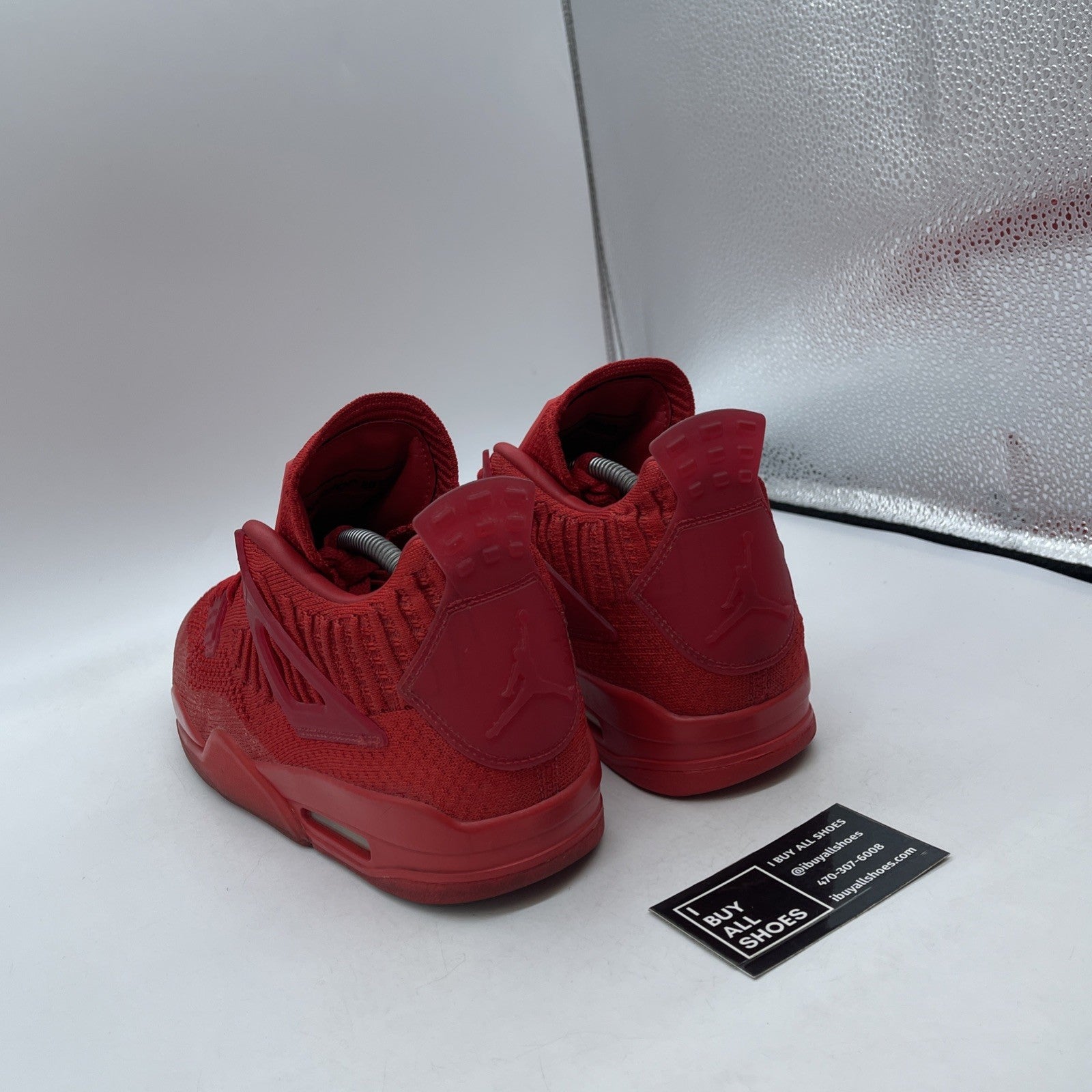 Size 10 - Air Jordan 4 Retro Flyknit University Red Suede (AQ3559-600)