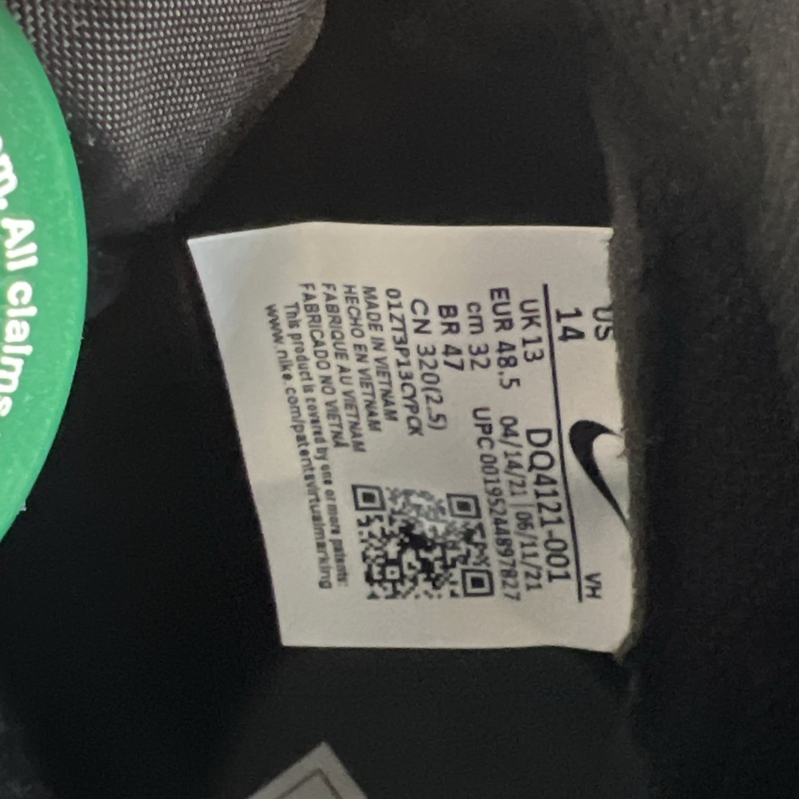 Size 14 - Nike Undercover x Dunk 1985 High Chaos - Black (DQ4121-001)