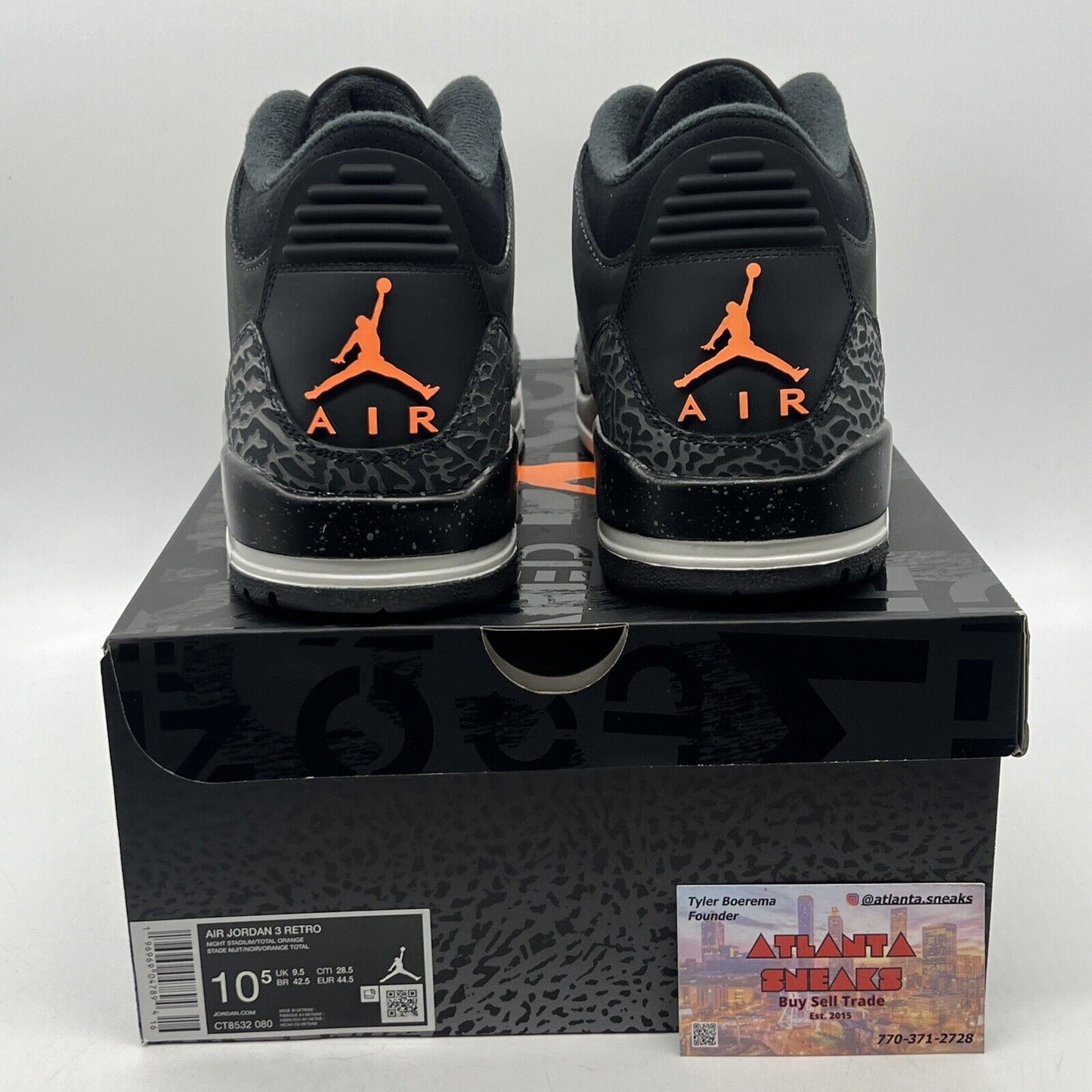 Size 10.5 - Jordan 3 Retro 2023 Mid Fear Grey Black Suede (CT8532-080)