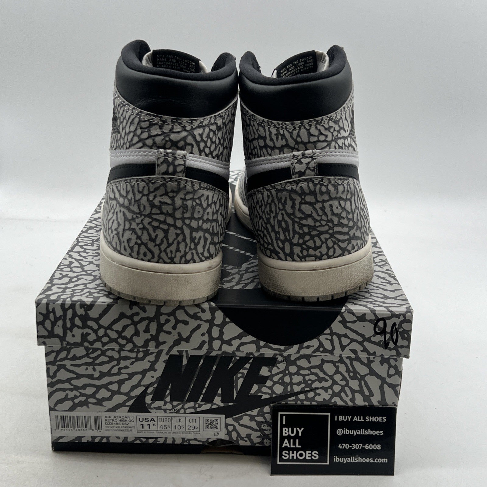 Size 11.5 - Air Jordan 1 Retro OG High White Cement (DZ5485-052)