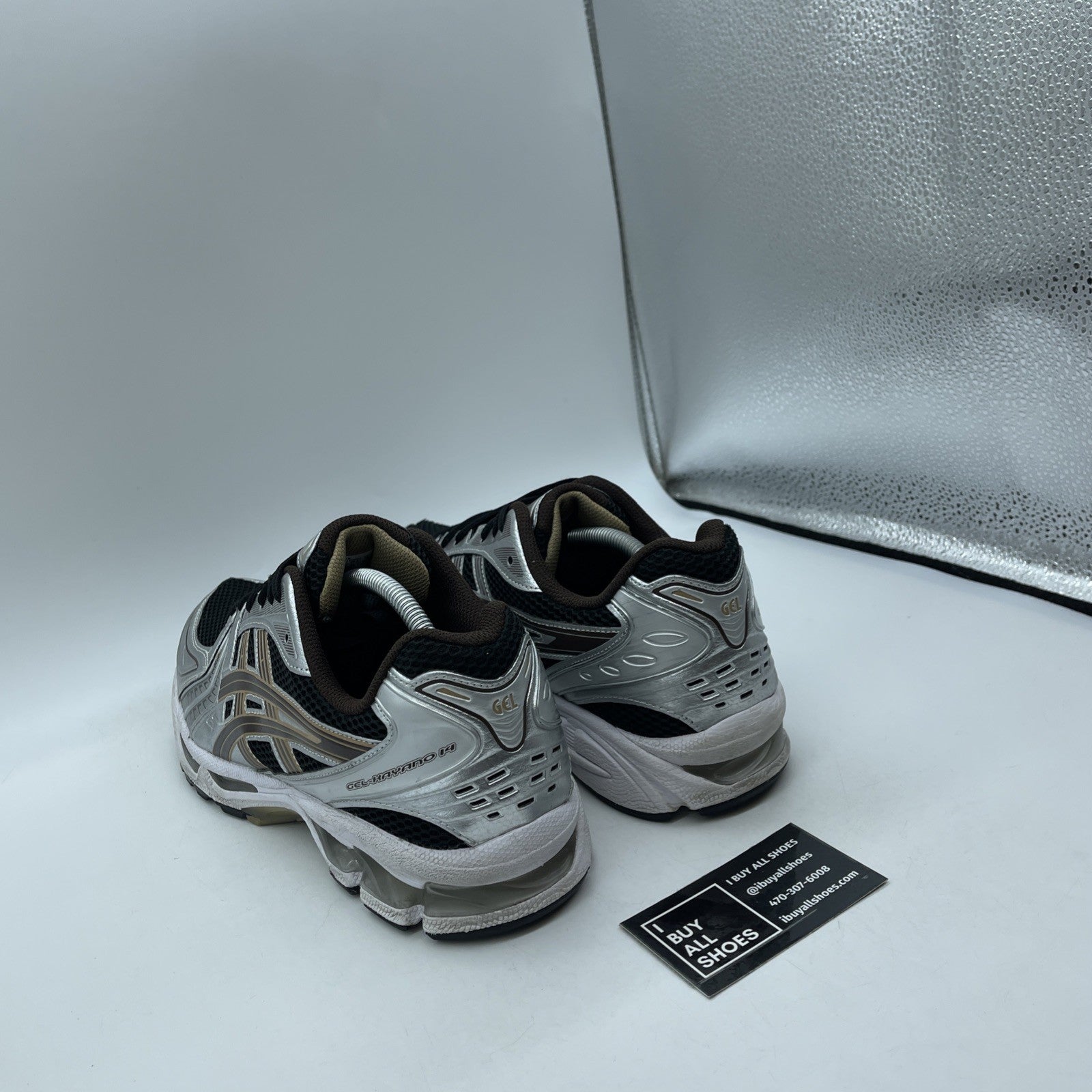 Size 12 - ASICS Gel Kayano 14 'Black Coffee' Silver Leather Suede (1201A019-004)