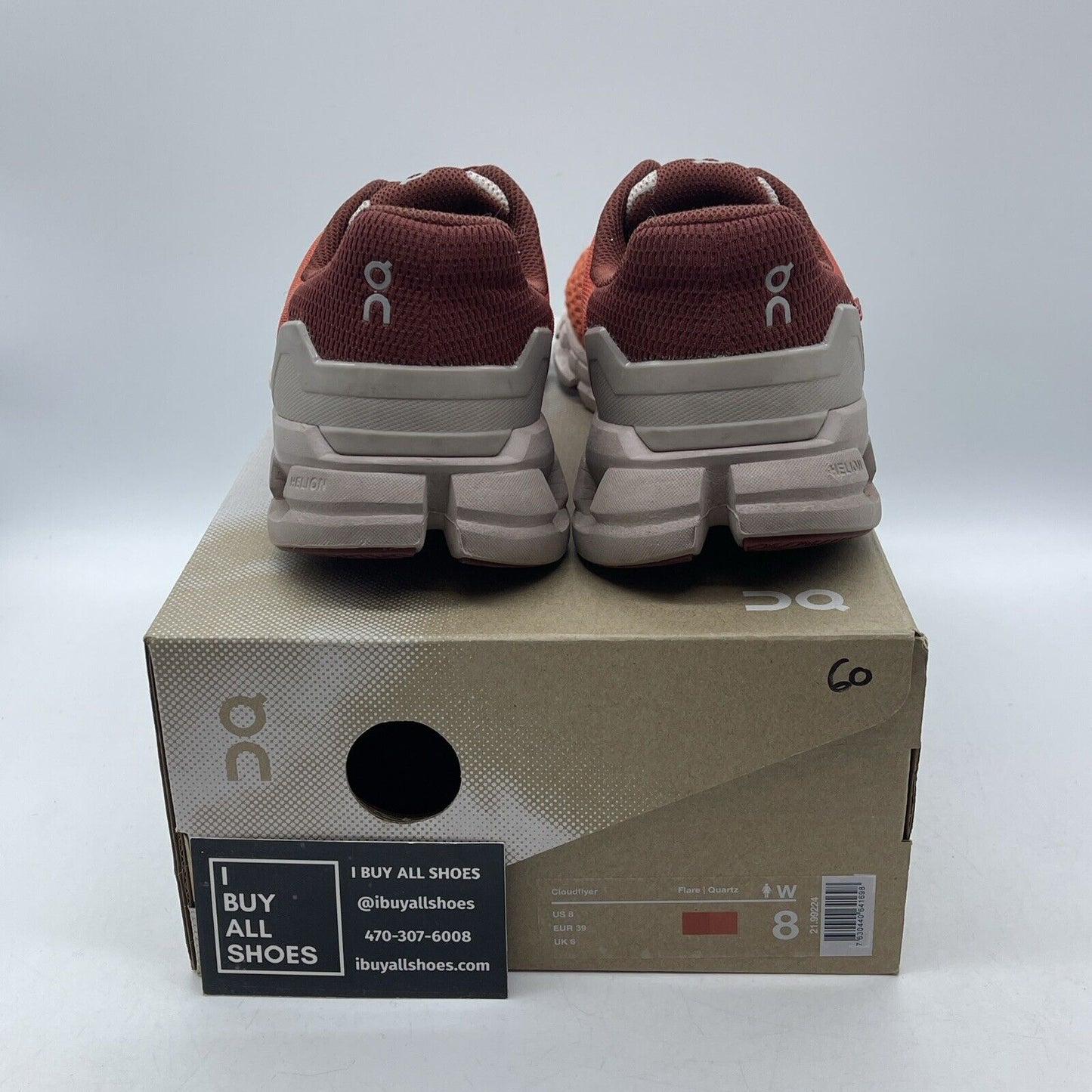 Size 8W - On cloud Cloudflyer 3 Orange Red Grey White Suede