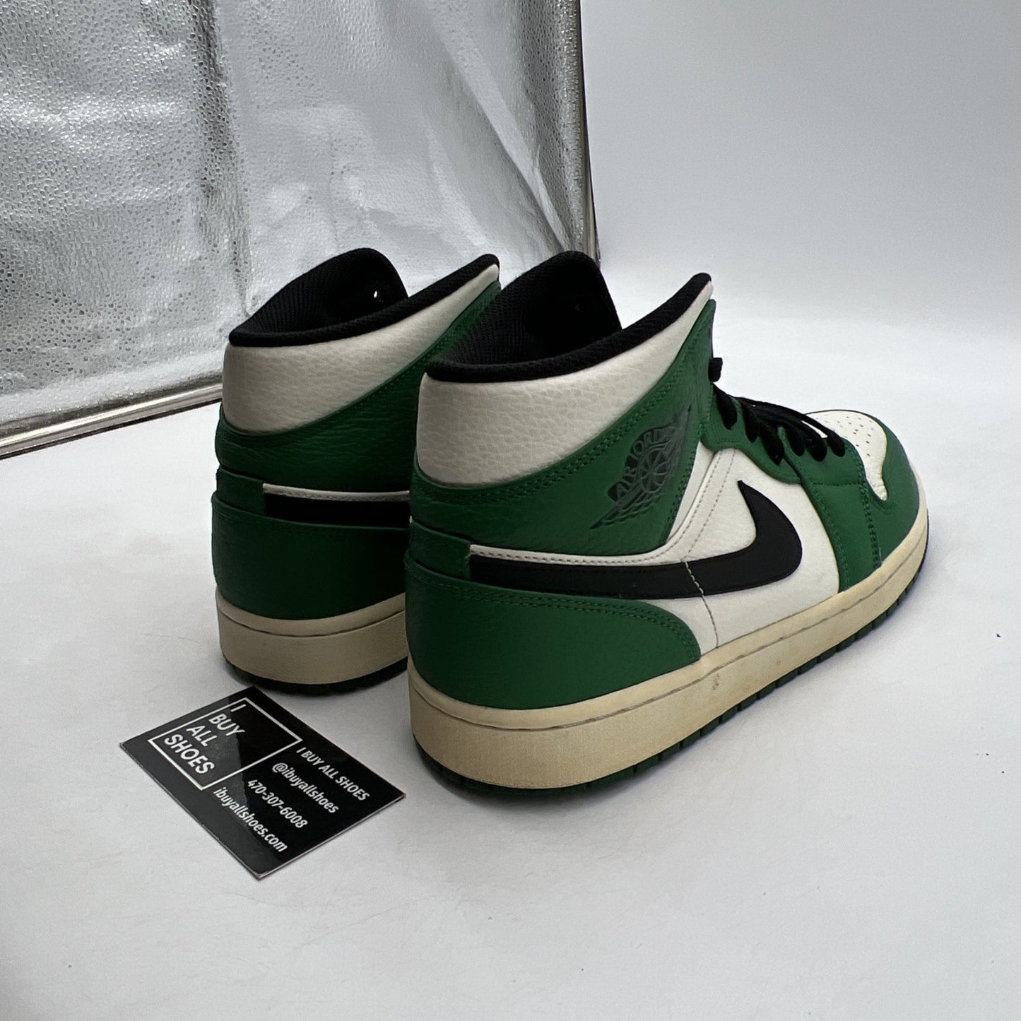 Size 10 - Air Jordan 1 Mid Pine Green (852542-301)