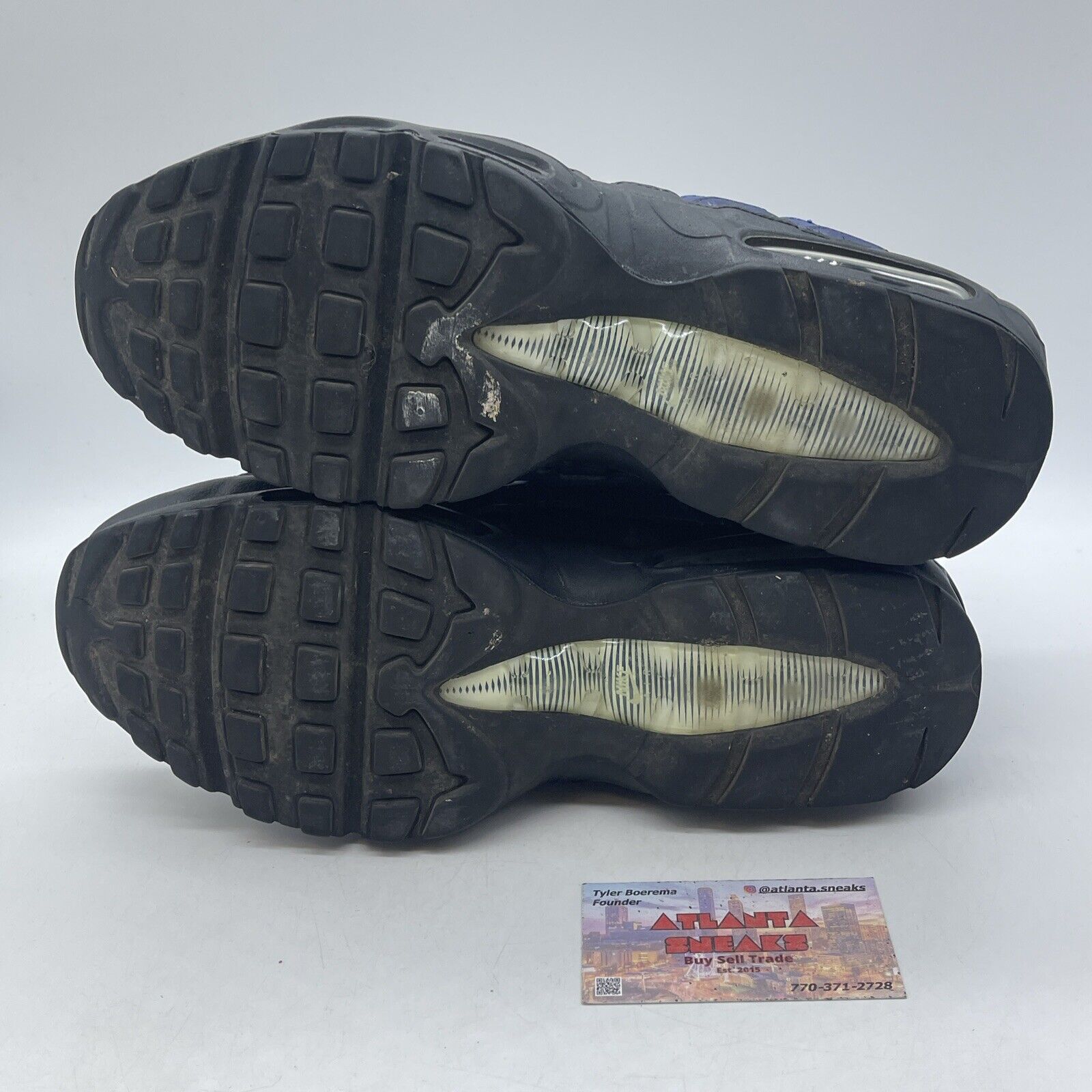 Size 10 - Nike Air Max 95 Essential Deep Royal Black Suede Leather (749766-023)
