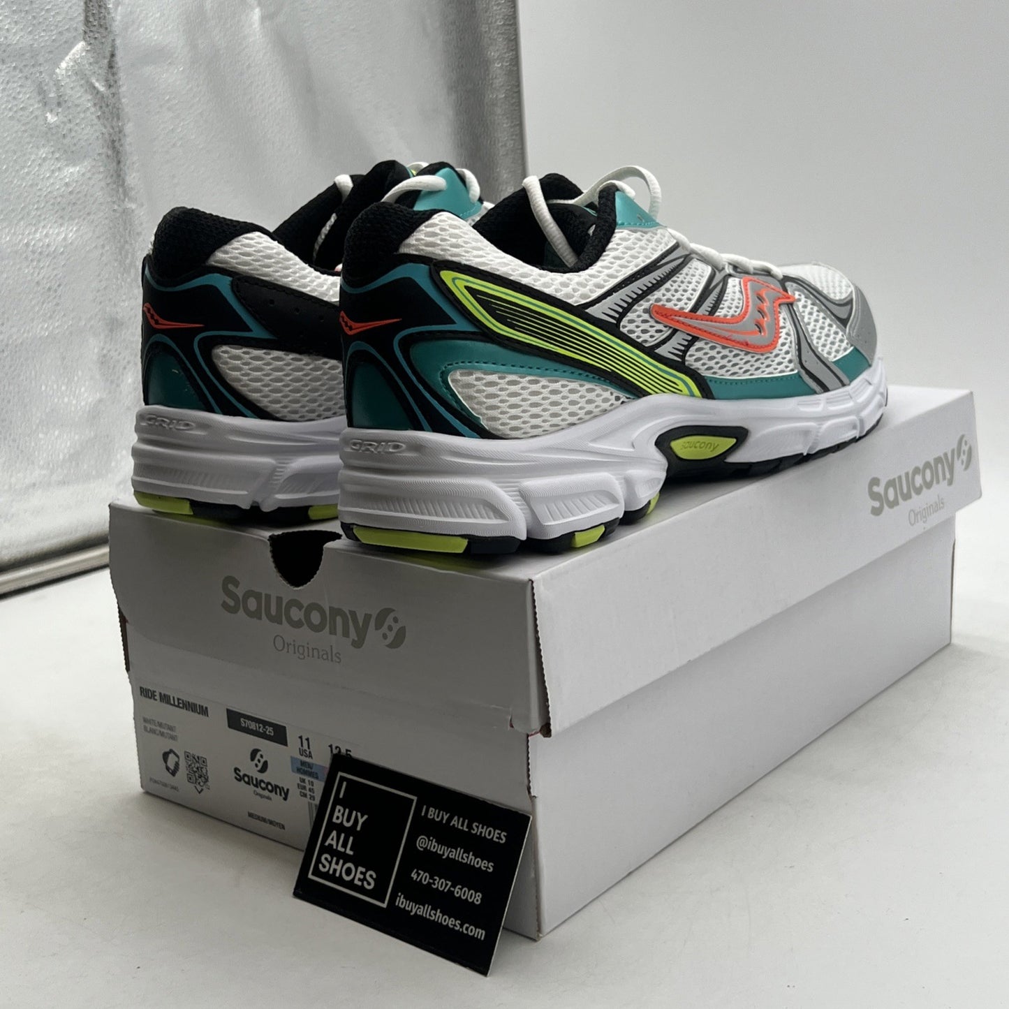 Size 11 - Saucony Grid Ride Millennium White Multi-Color (S70812-25)