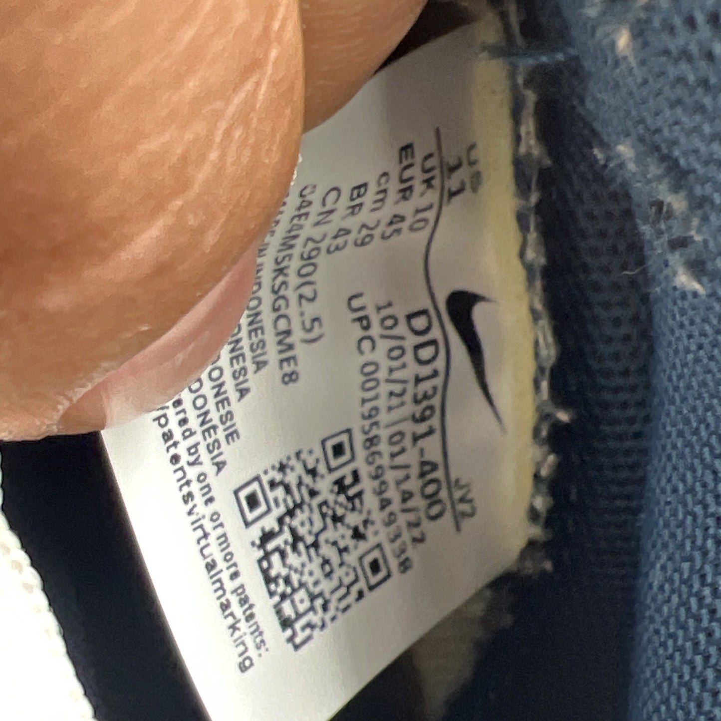 Size 11 - Nike Dunk Low Velarian Blue/White (DD1391-400)