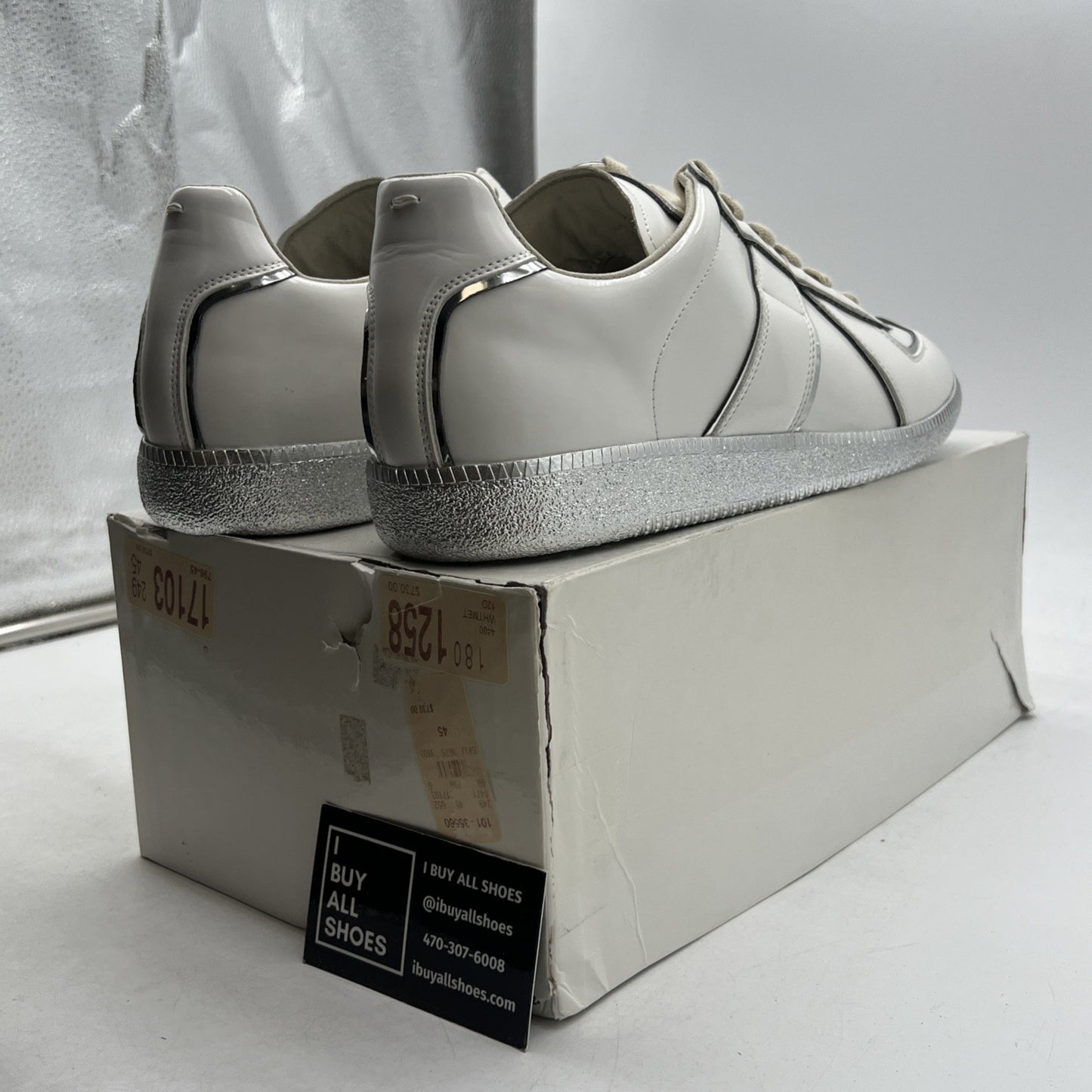 Size 45 - MAISON MARGIELA 22 low silver sole sneakers