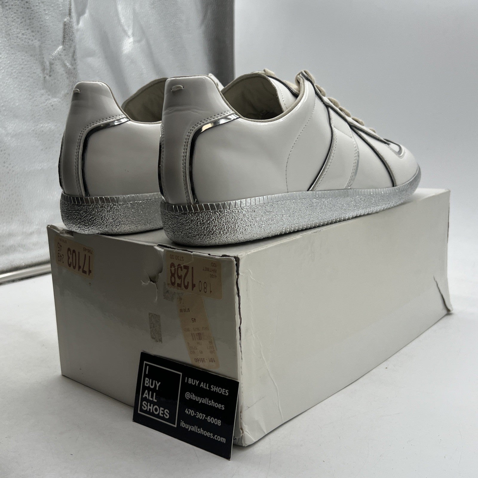 Size 45 - MAISON MARGIELA 22 low silver sole sneakers