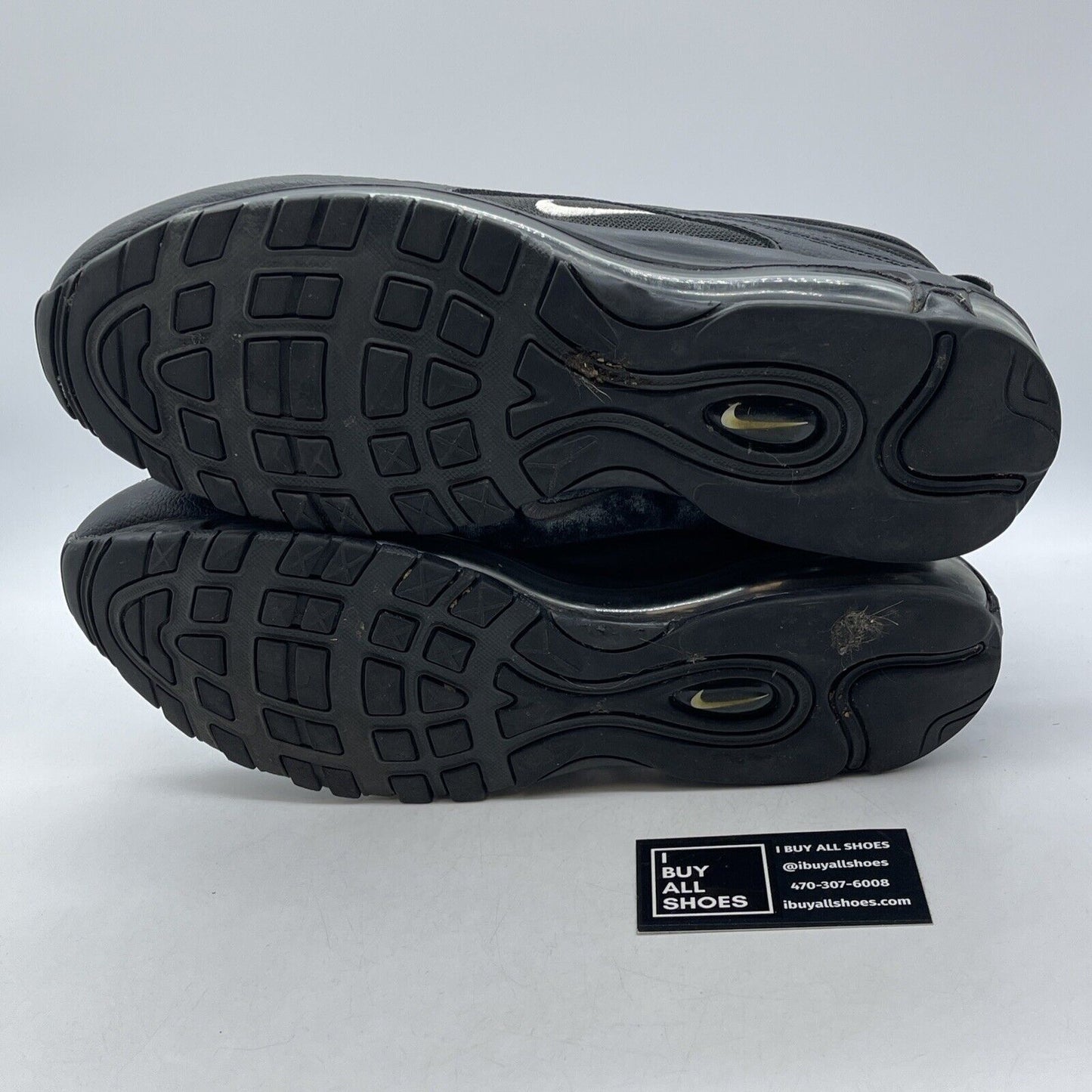 Size 12 - Nike Air Max 97 Black Terry Cloth Blue Suede Leather (921826-015)