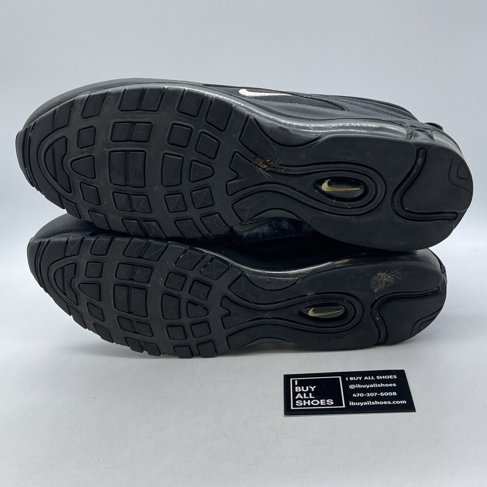 Size 12 - Nike Air Max 97 Black Terry Cloth Blue Suede Leather (921826-015)