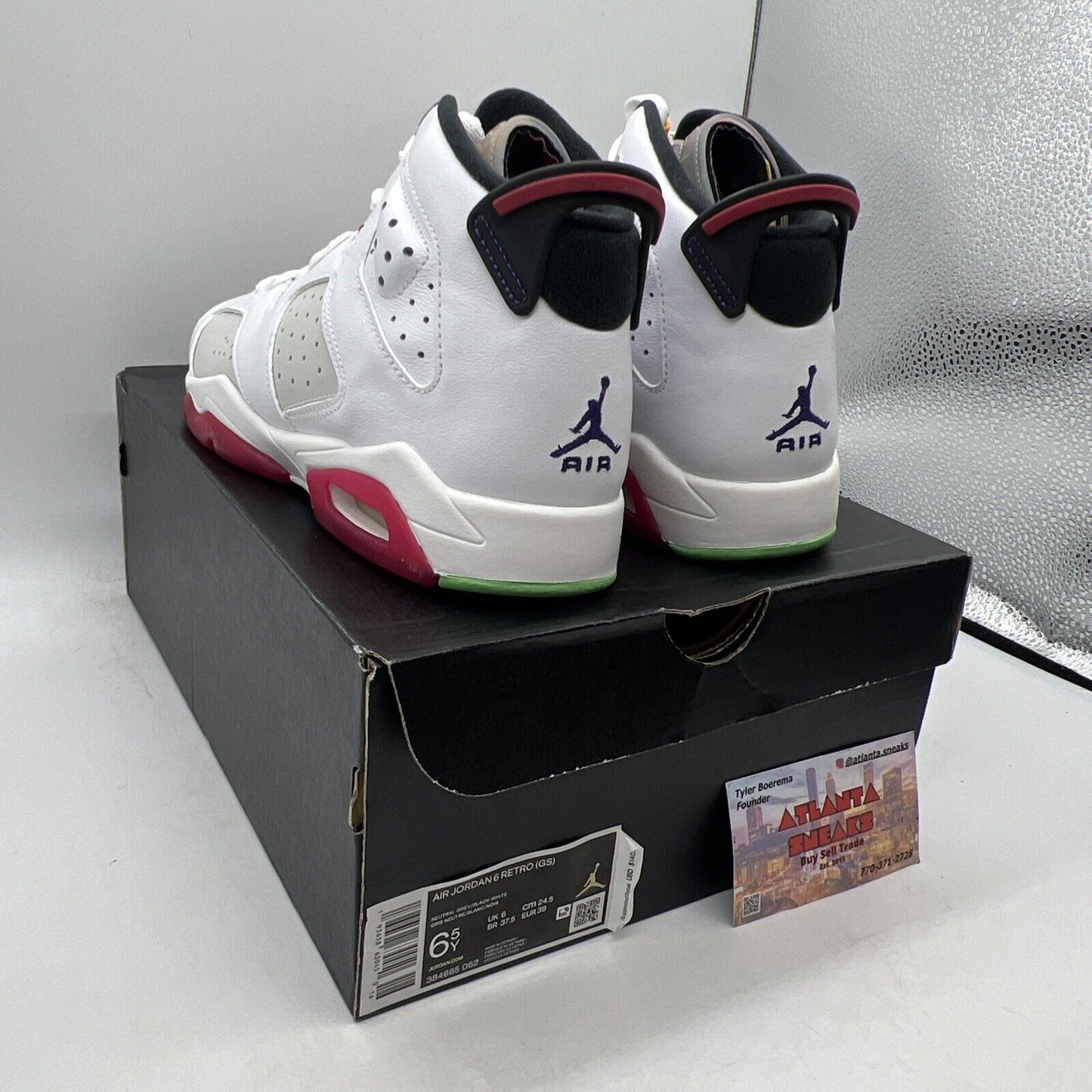 Size 6.5Y - Jordan 6 Retro Hare 2020 Brand New Og All