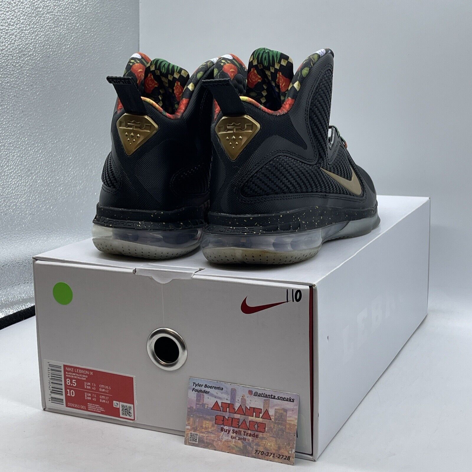 Size 8.5 - Nike LeBron 9 2022 Watch The Throne Black Gold Leather (DO9353-001)