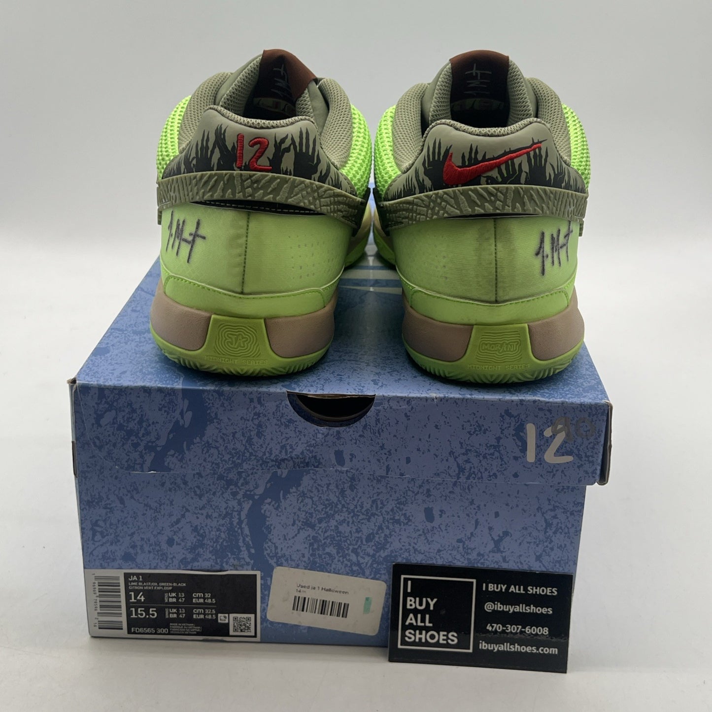 Size 14 - Nike Ja 1 NRG Halloween - Zombie (FD6565-300)