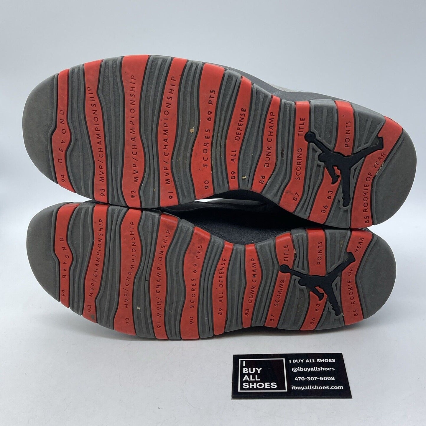 Size 12 - Air Jordan 10 Retro Cool Grey Black Orange Suede Leather (310805-023)